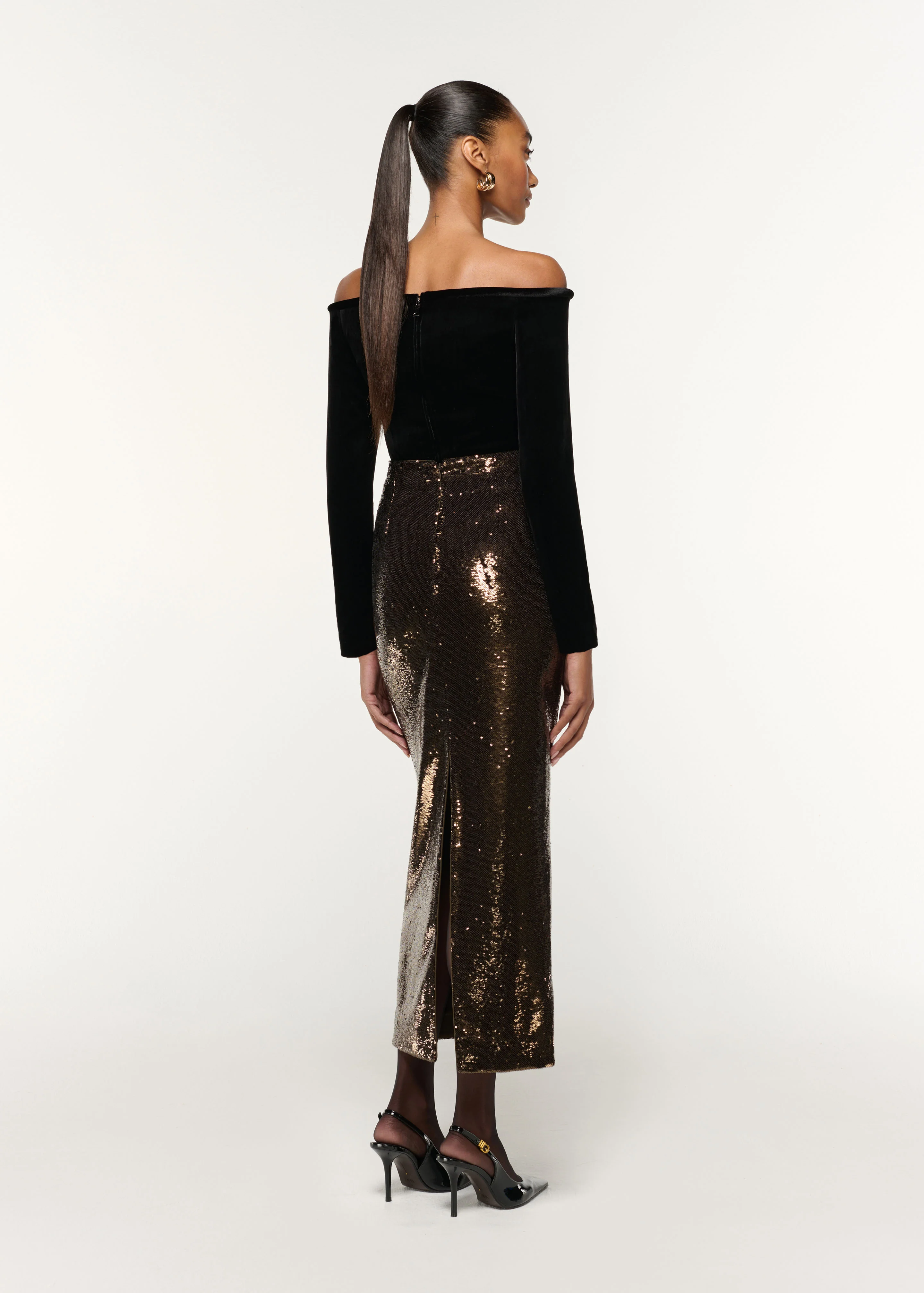 Sequin Column Skirt - Image 3