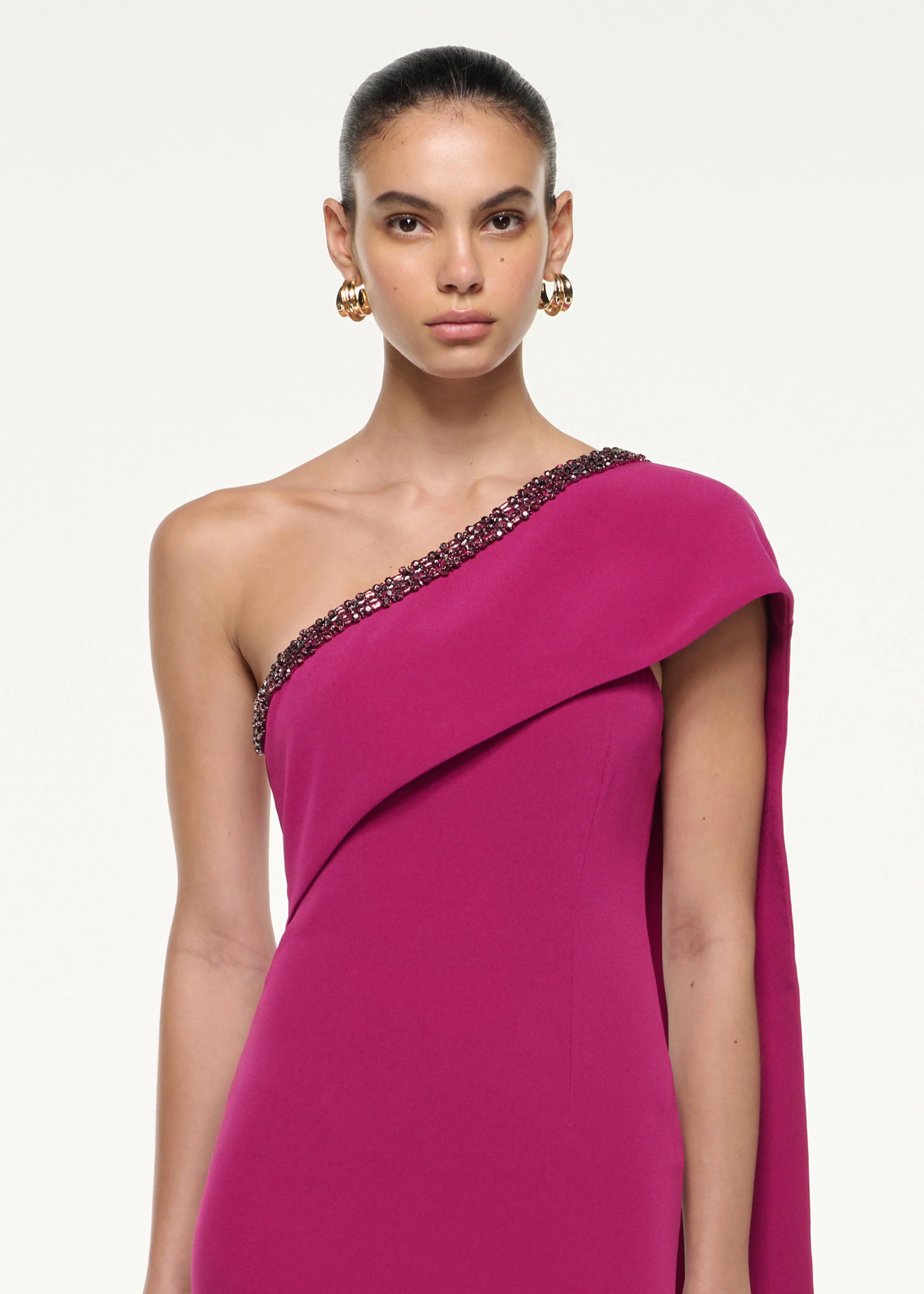 Sash Satin Crepe Gown - Image 4