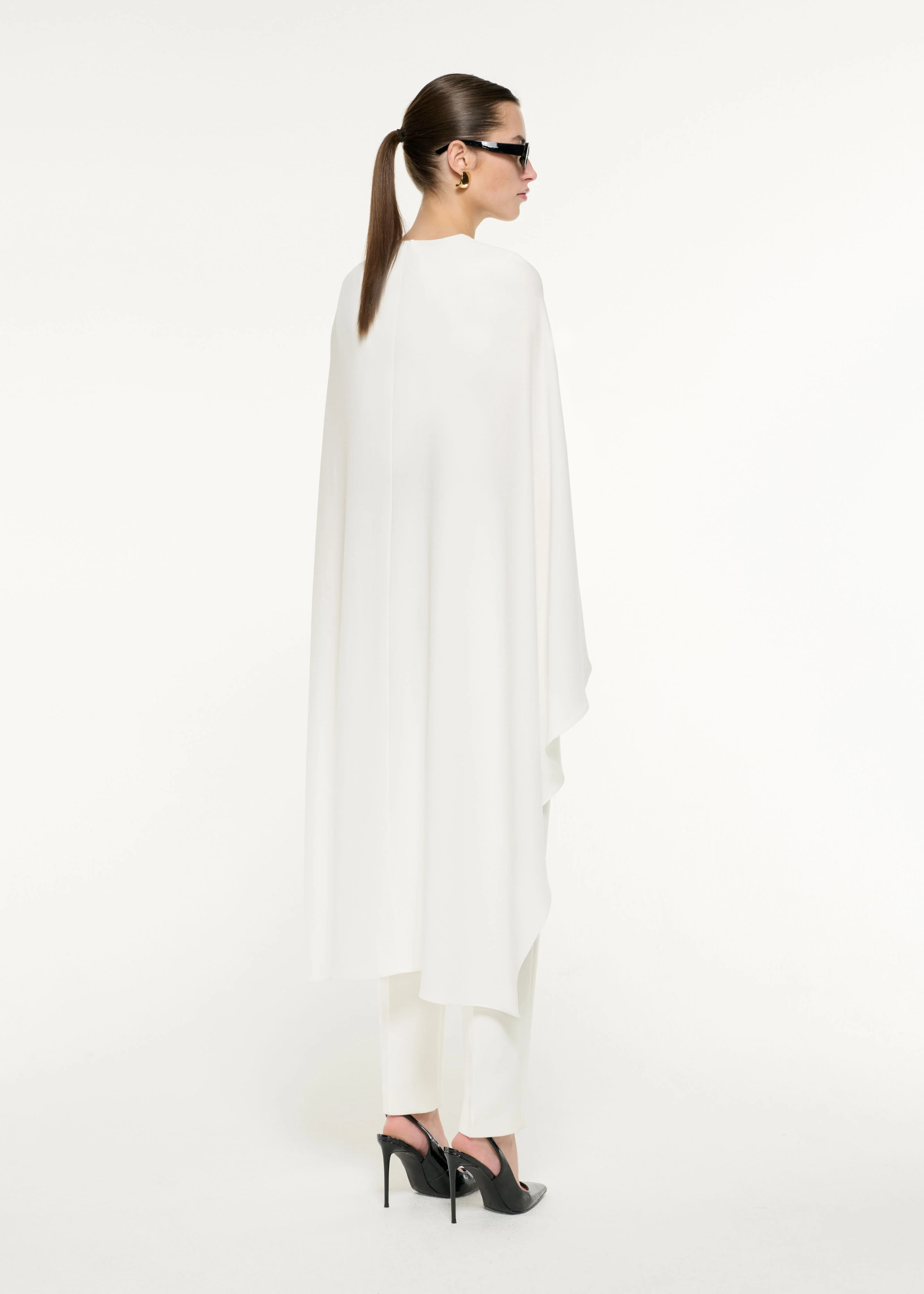Satin Crepe Cape Top - Image 3