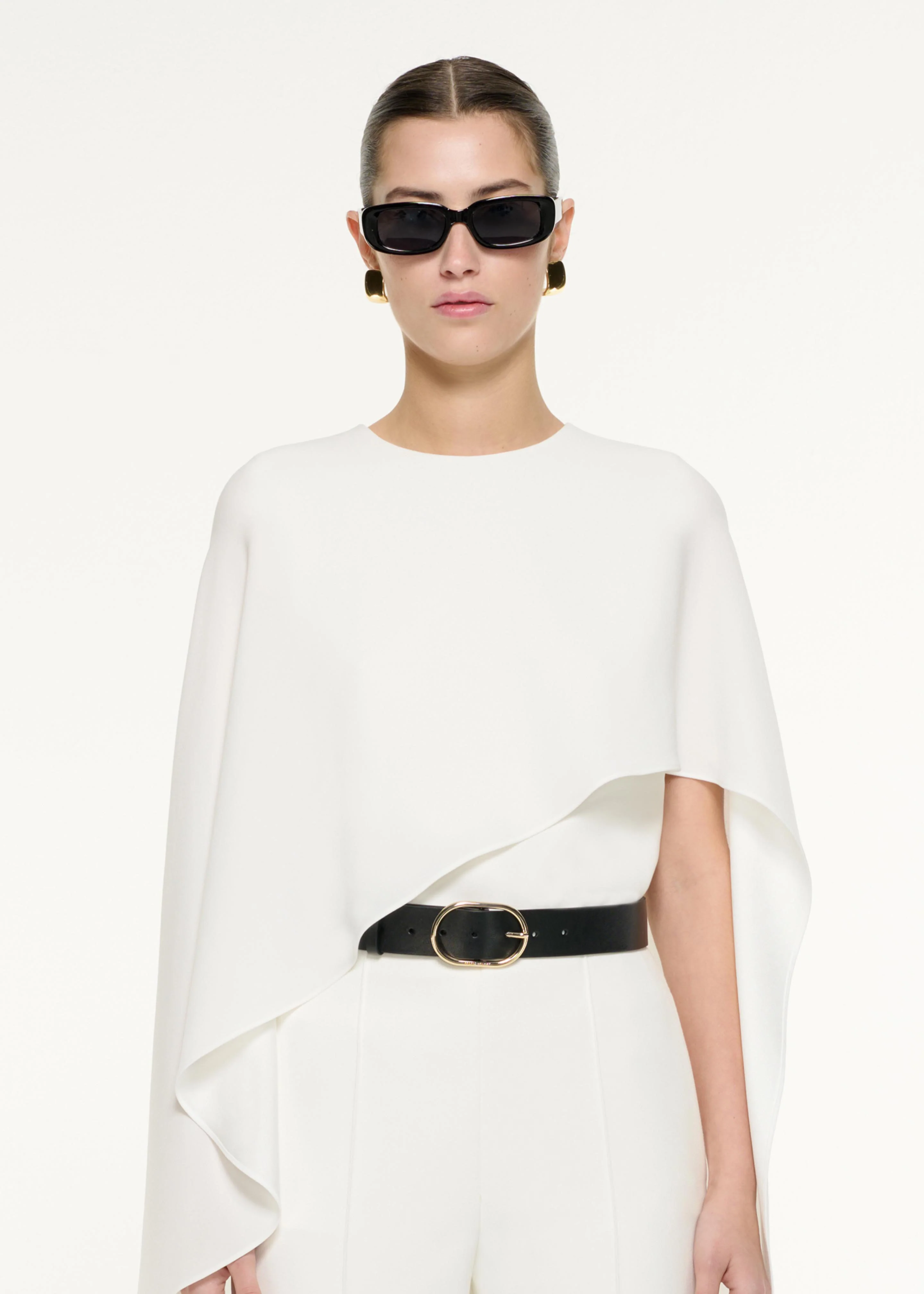 Satin Crepe Cape Top - Image 4