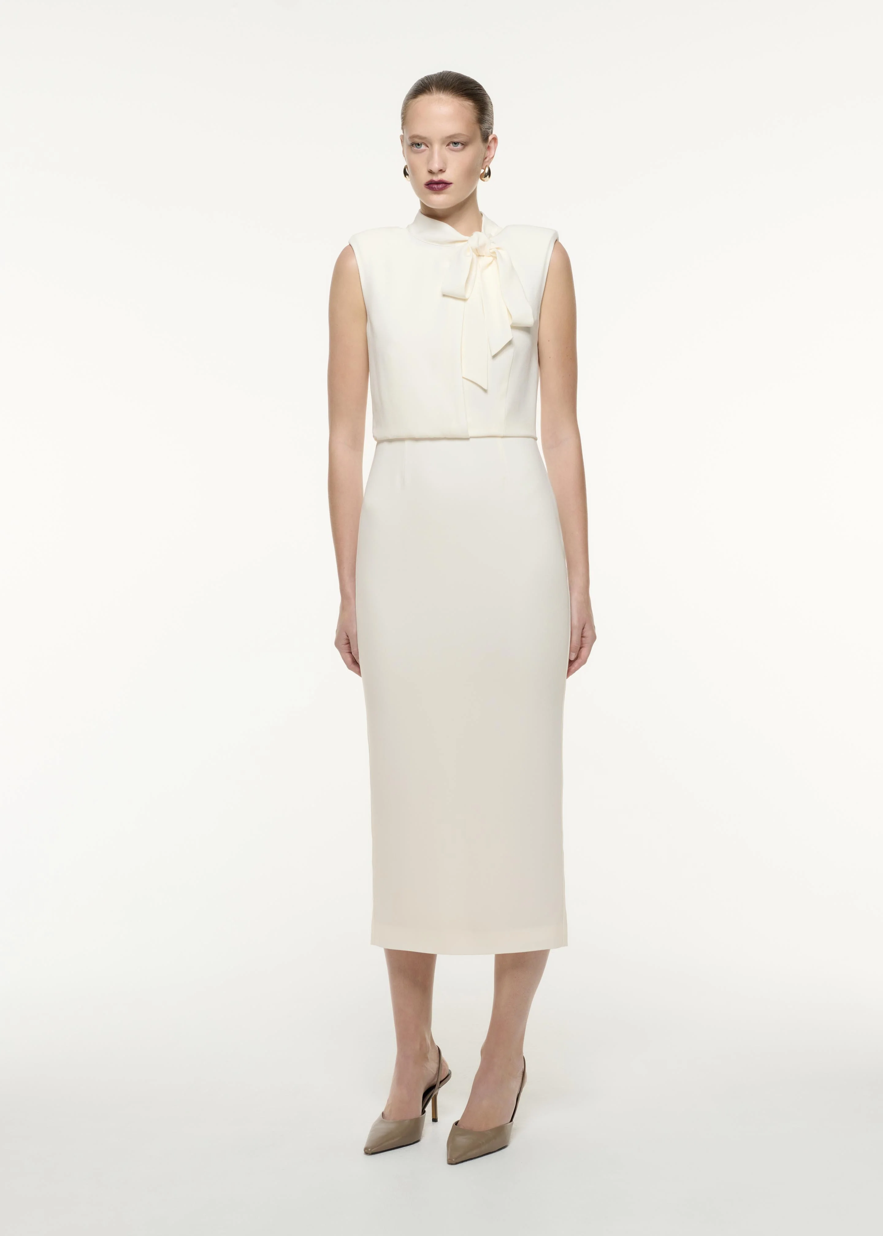 Satin Crepe Midi Dress - Image 2