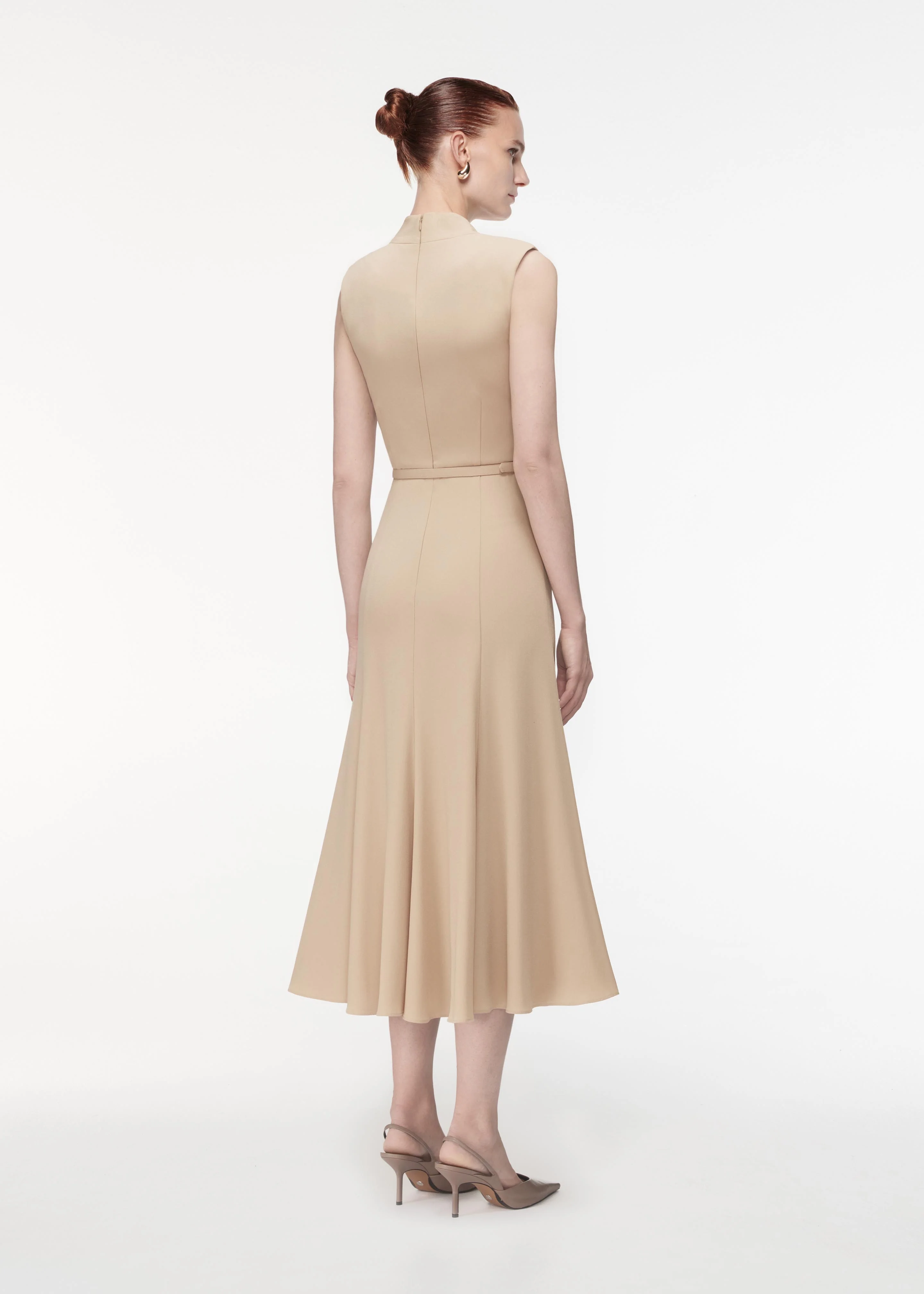 Satin Crepe Midi Dress - Image 3