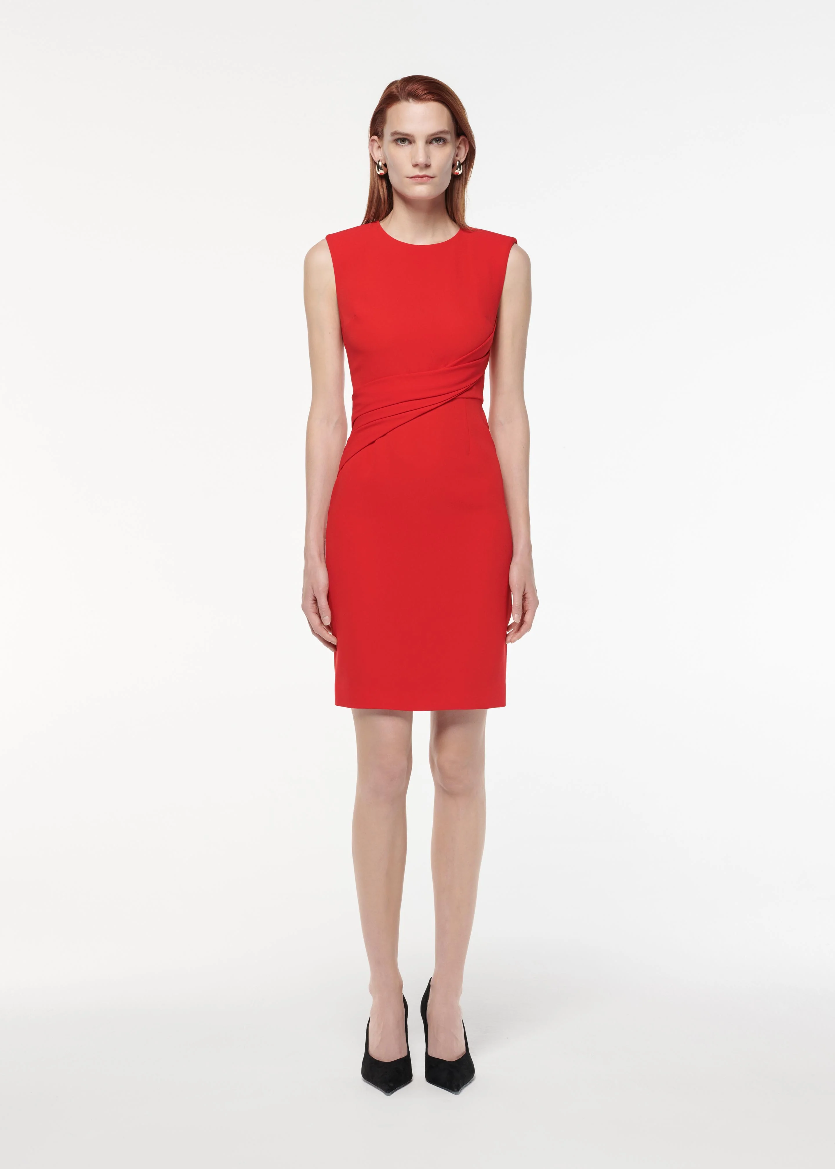 Satin Crepe Mini Dress
