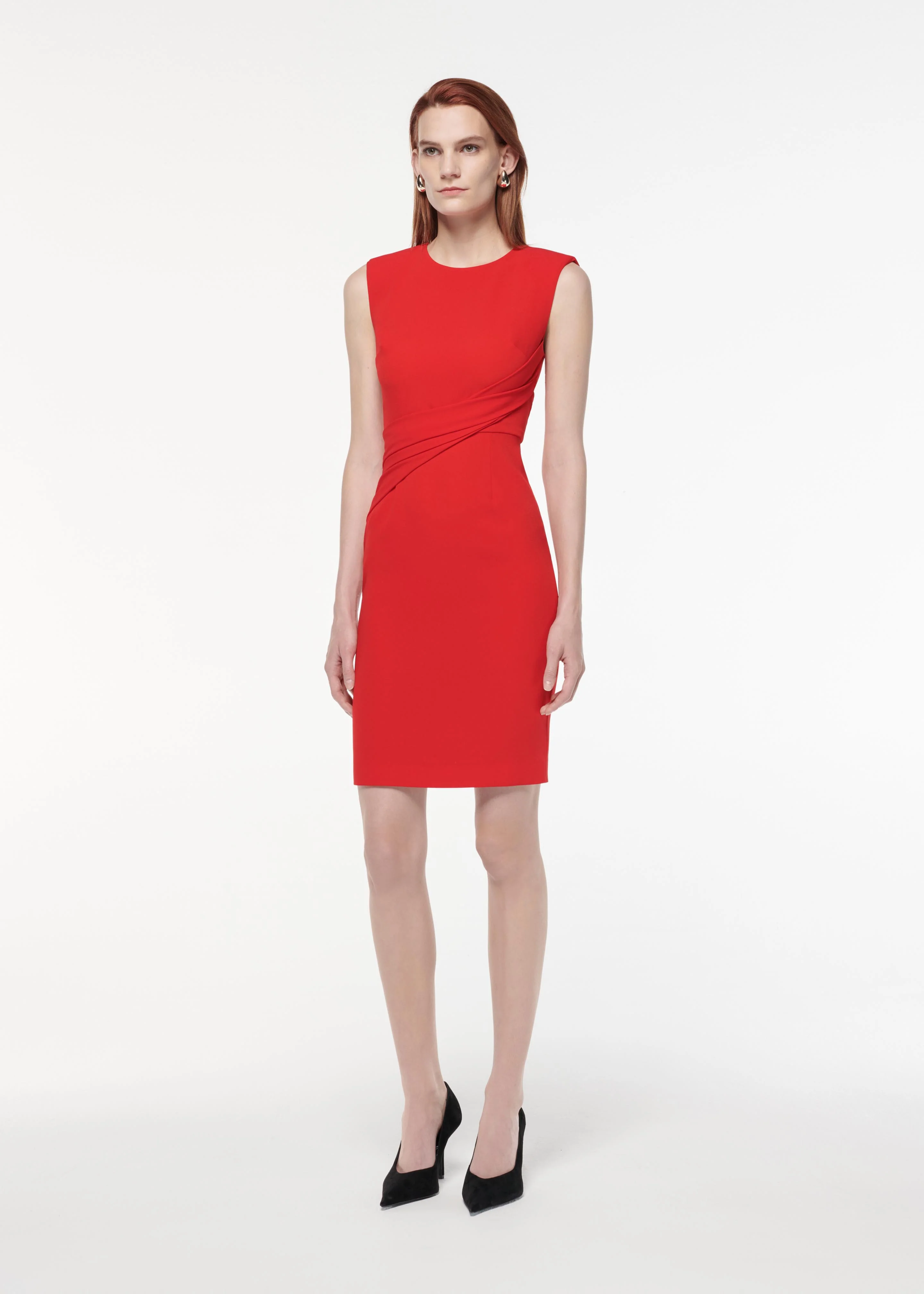 Satin Crepe Mini Dress - Image 2