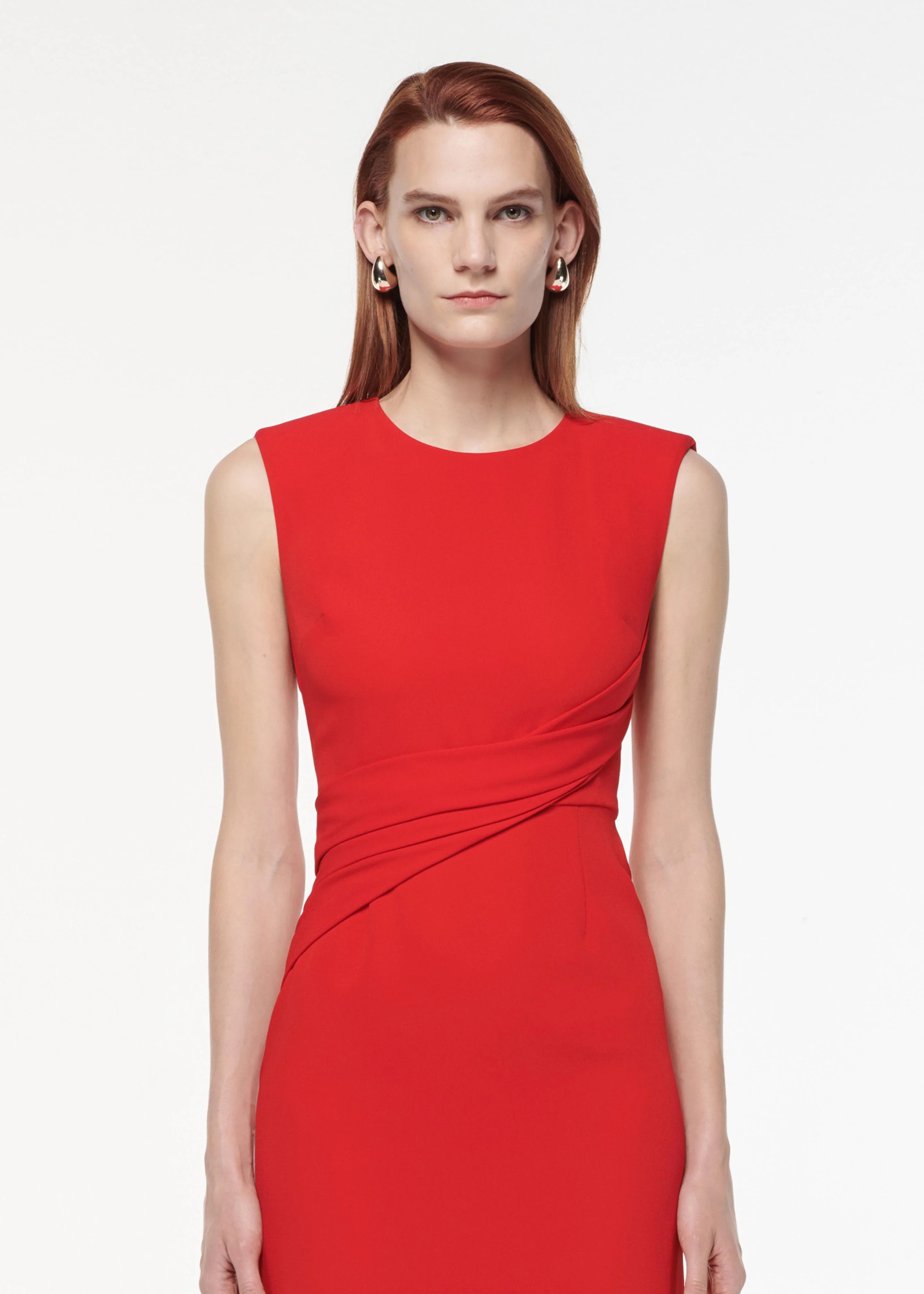 Satin Crepe Mini Dress - Image 4