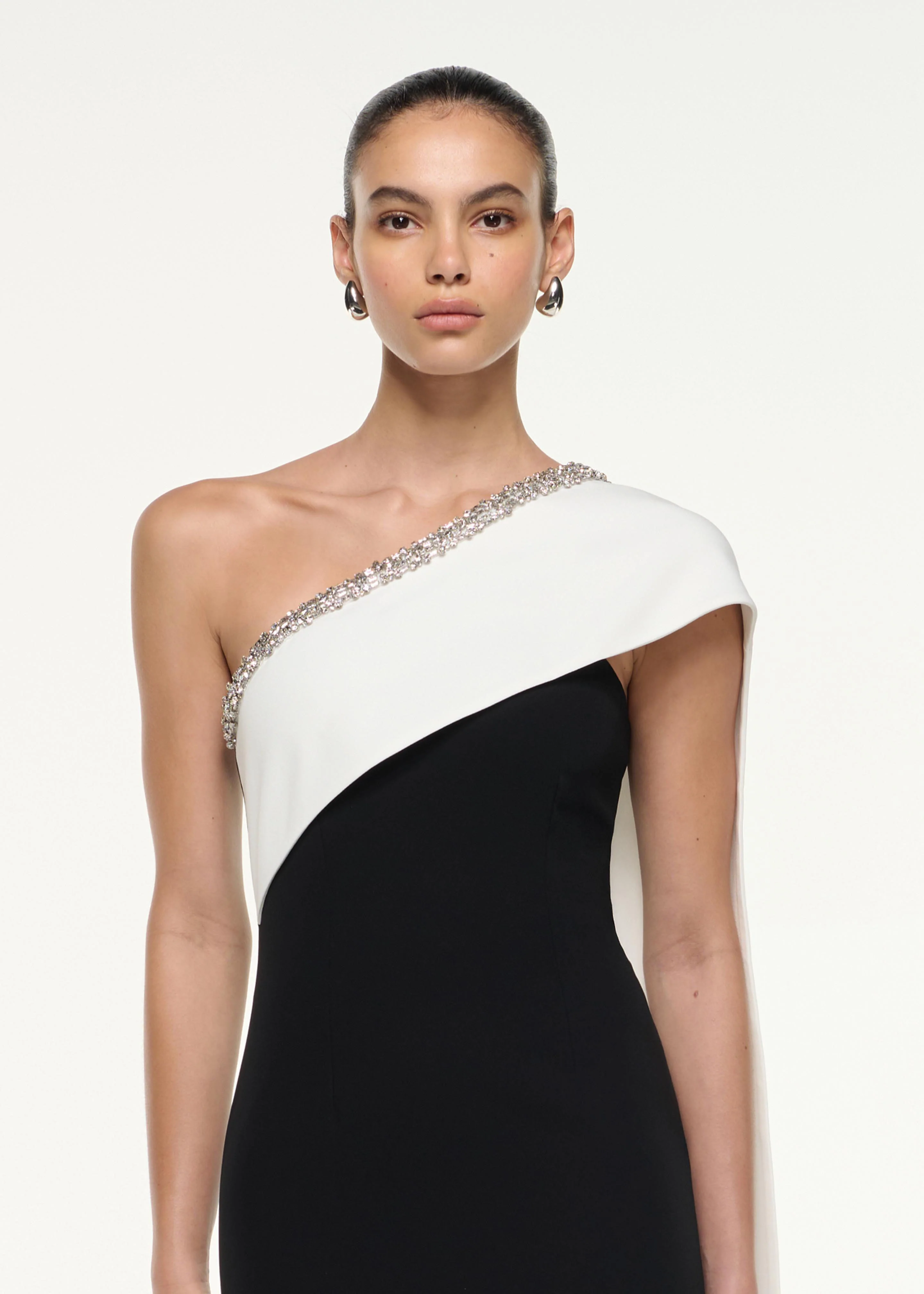 Satin Crepe Sash Gown - Image 4