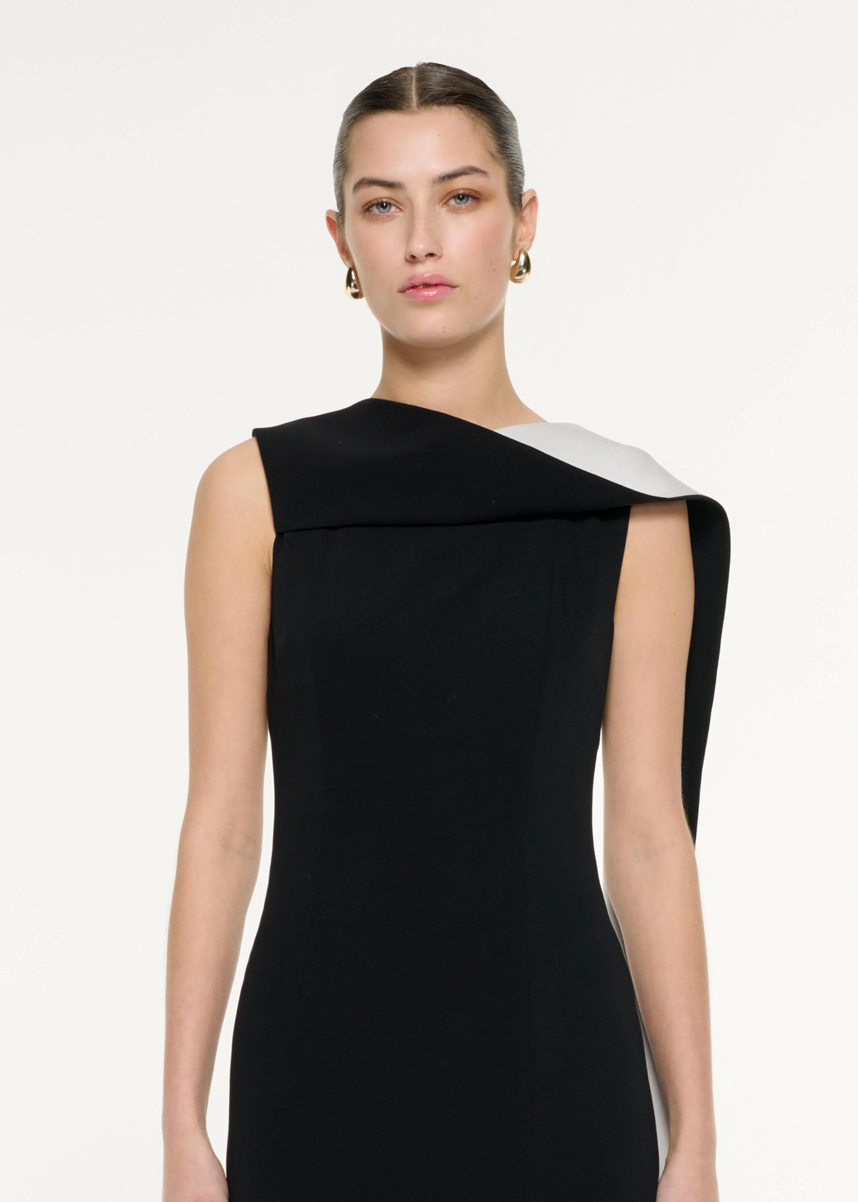 Satin Crepe Sash Gown - Image 4