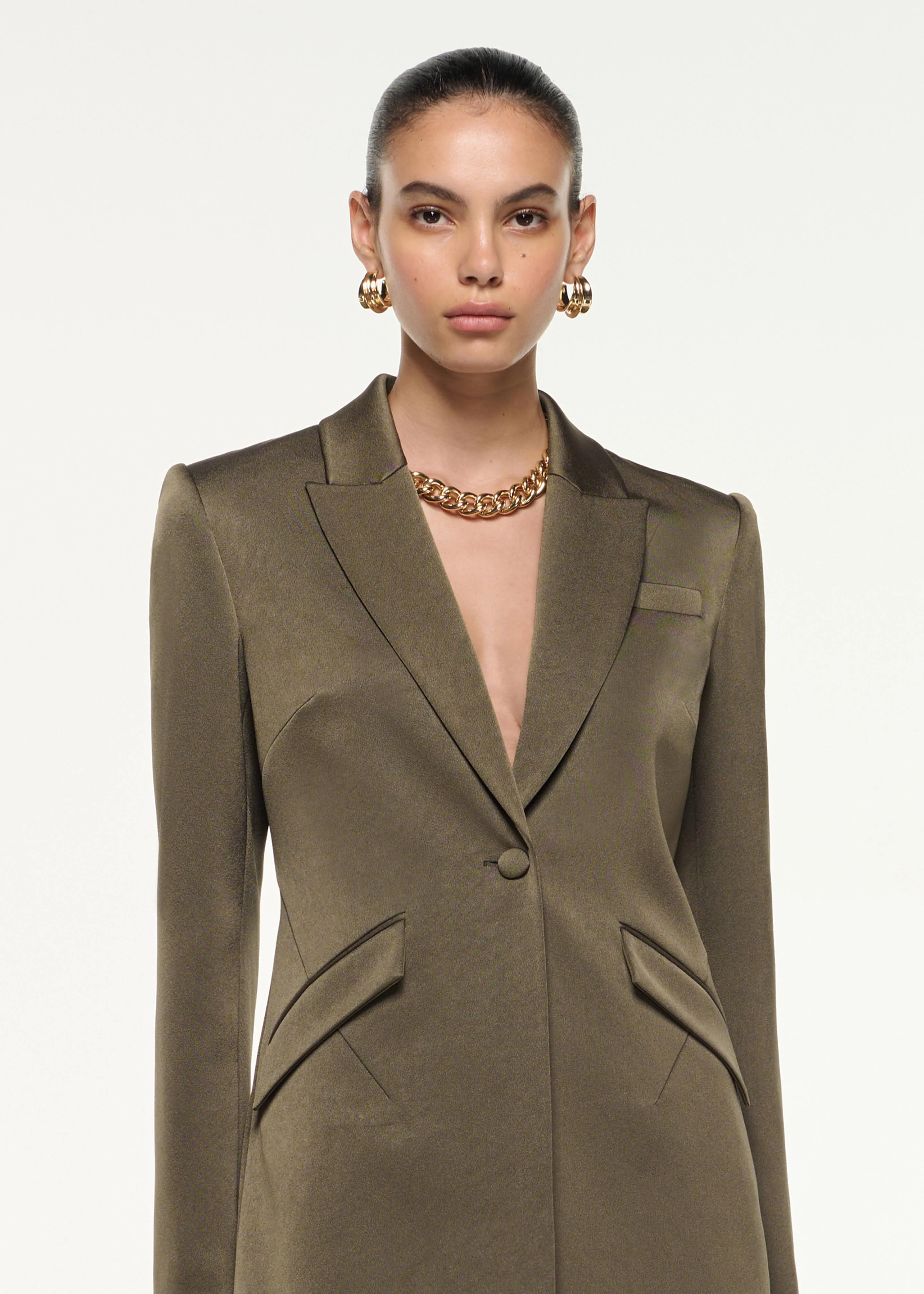 Satin Crepe Wide Leg Trouser - Image 4