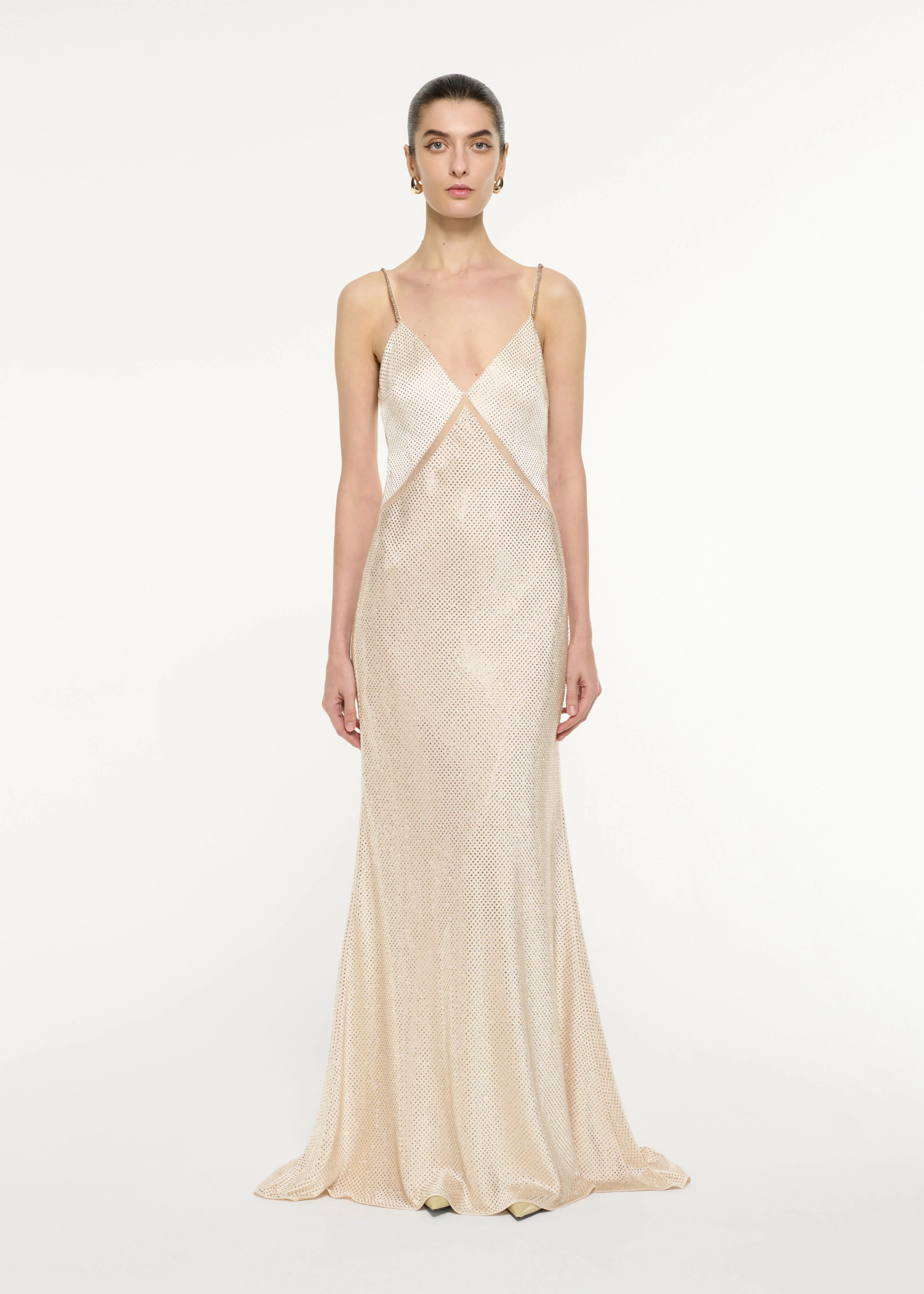 Satin Diamante Gown