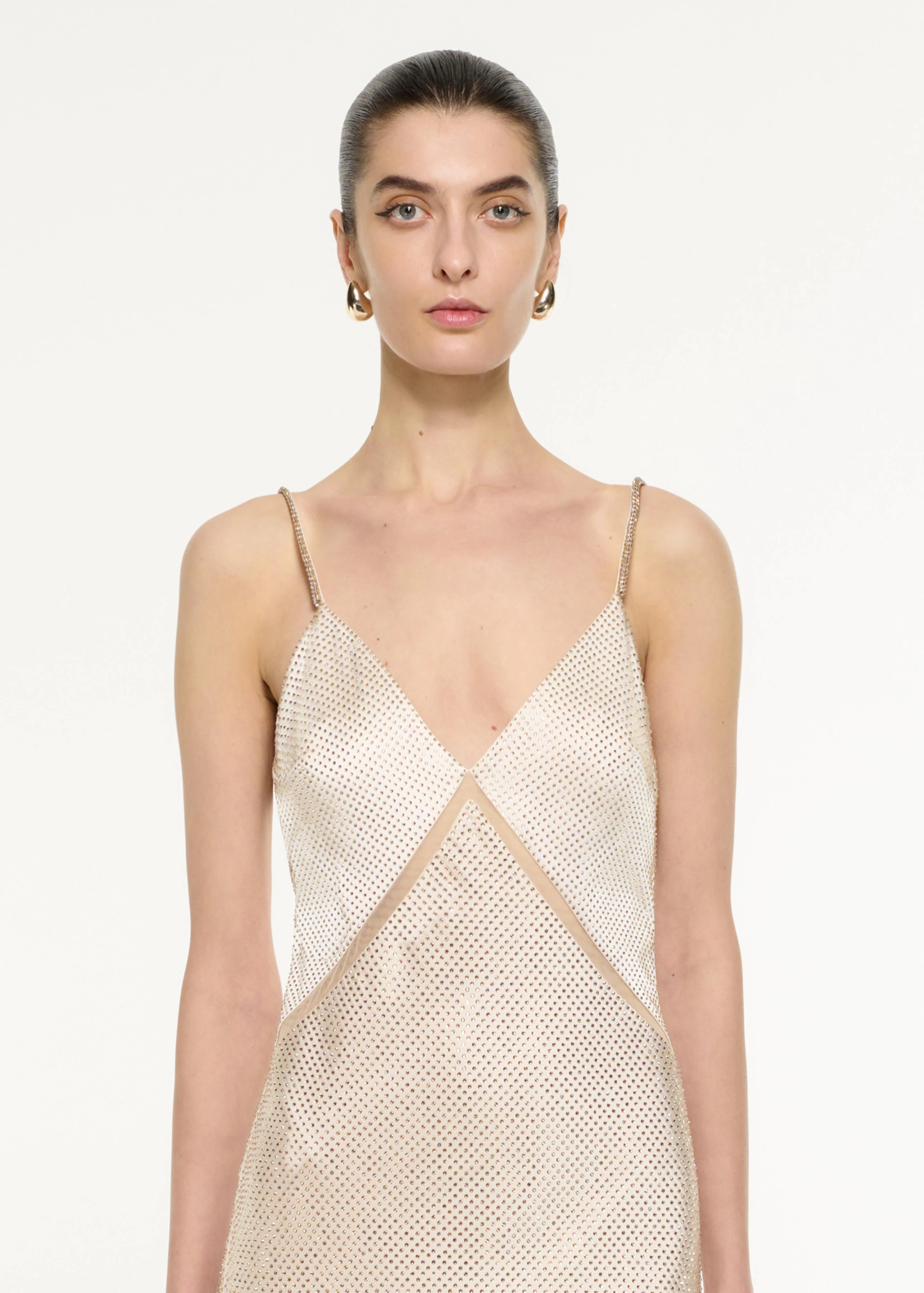 Satin Diamante Gown - Image 4
