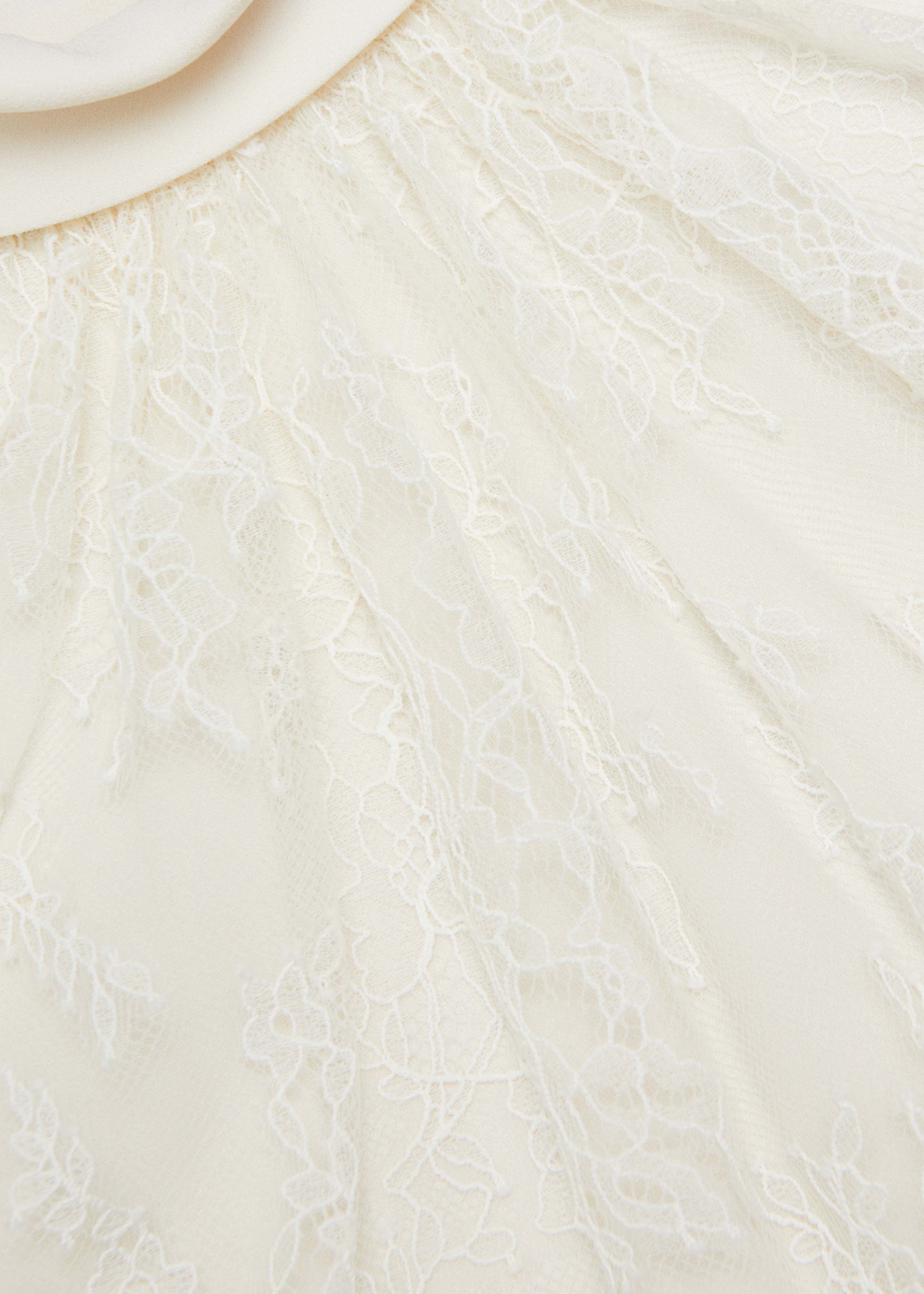 Scallop Lace Shawl Column Midi Dress - Image 5