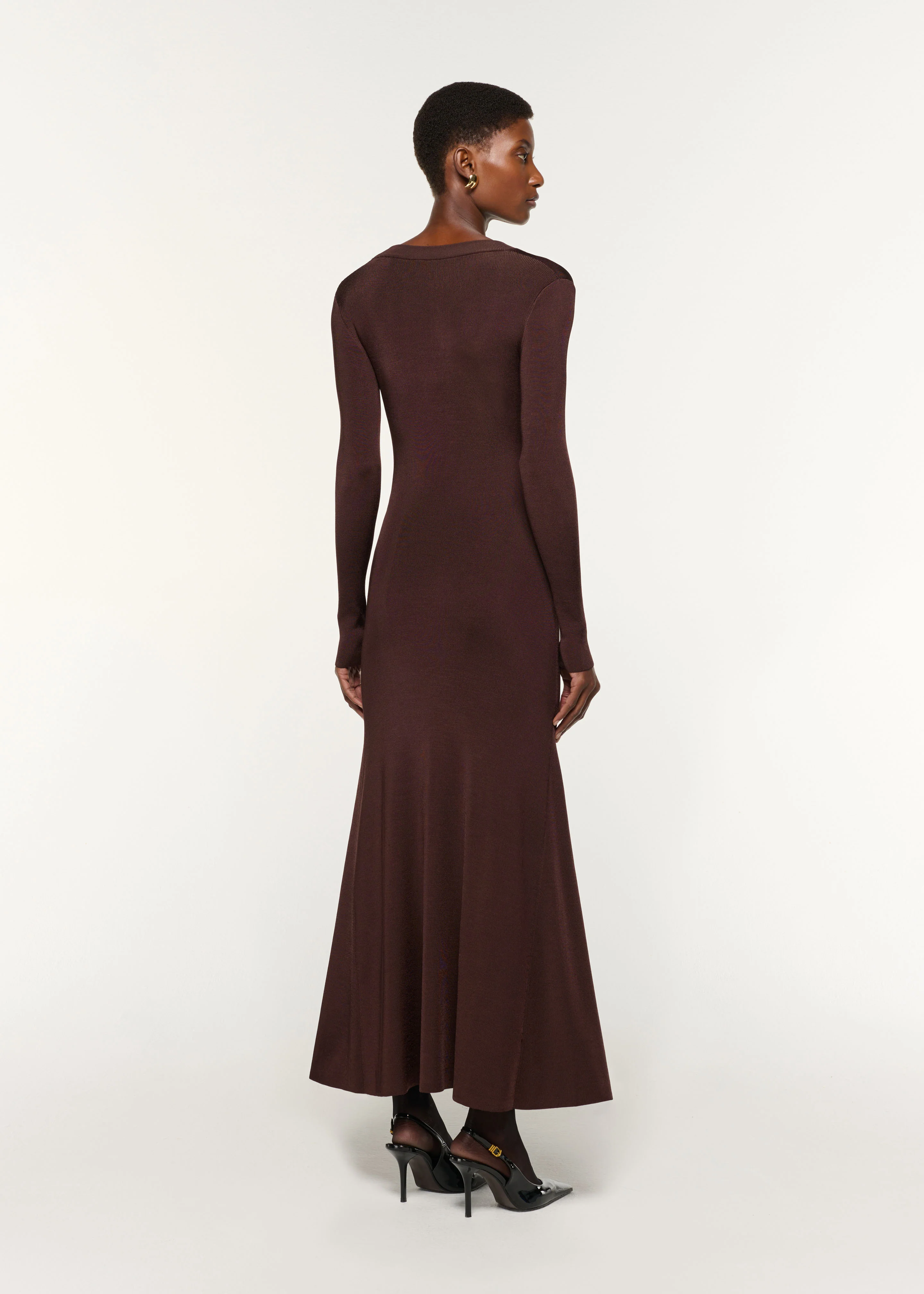Scoop Neck Viscose Knit Dress - Image 3