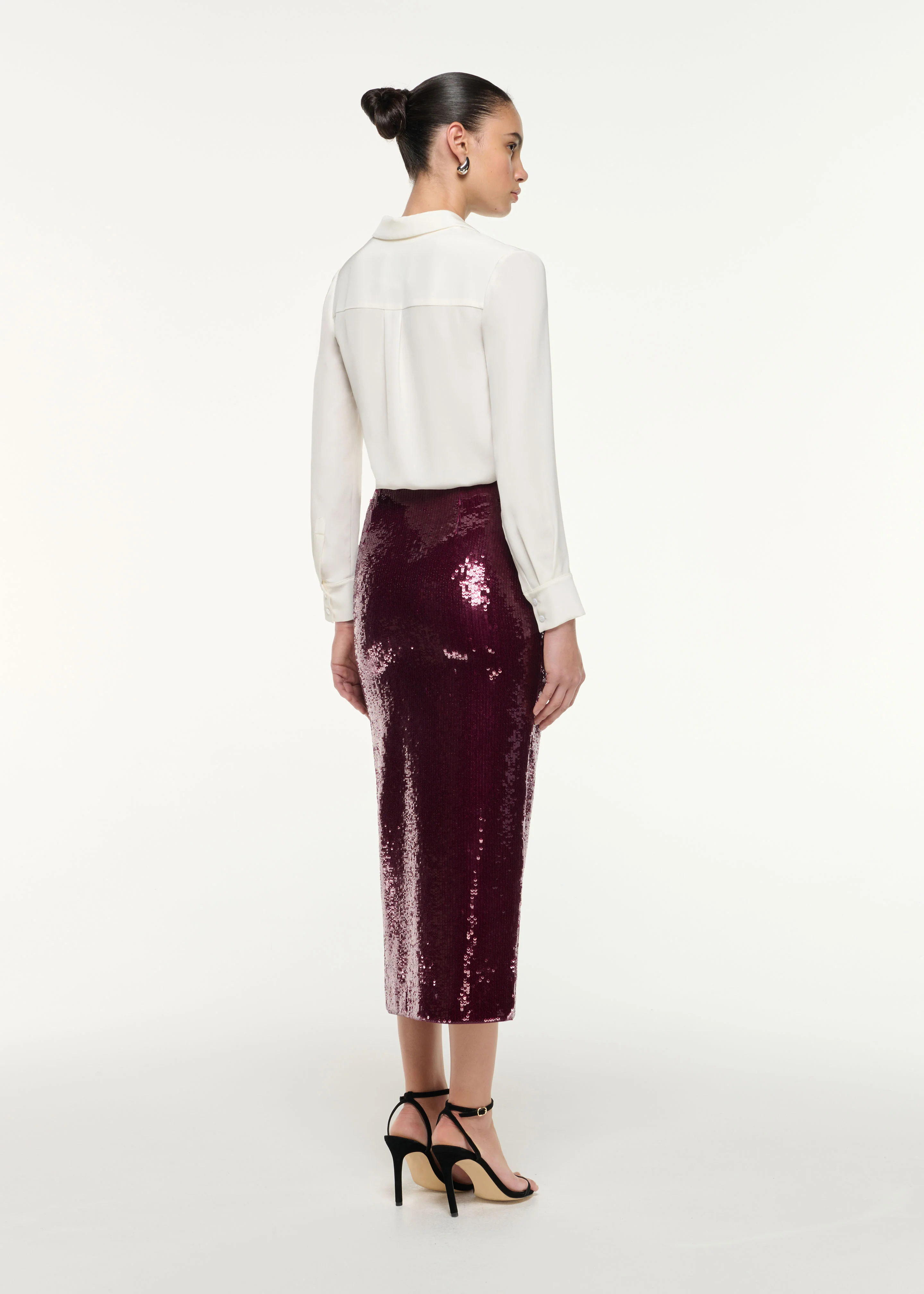 Sequin Midi Pencil Skirt - Image 3