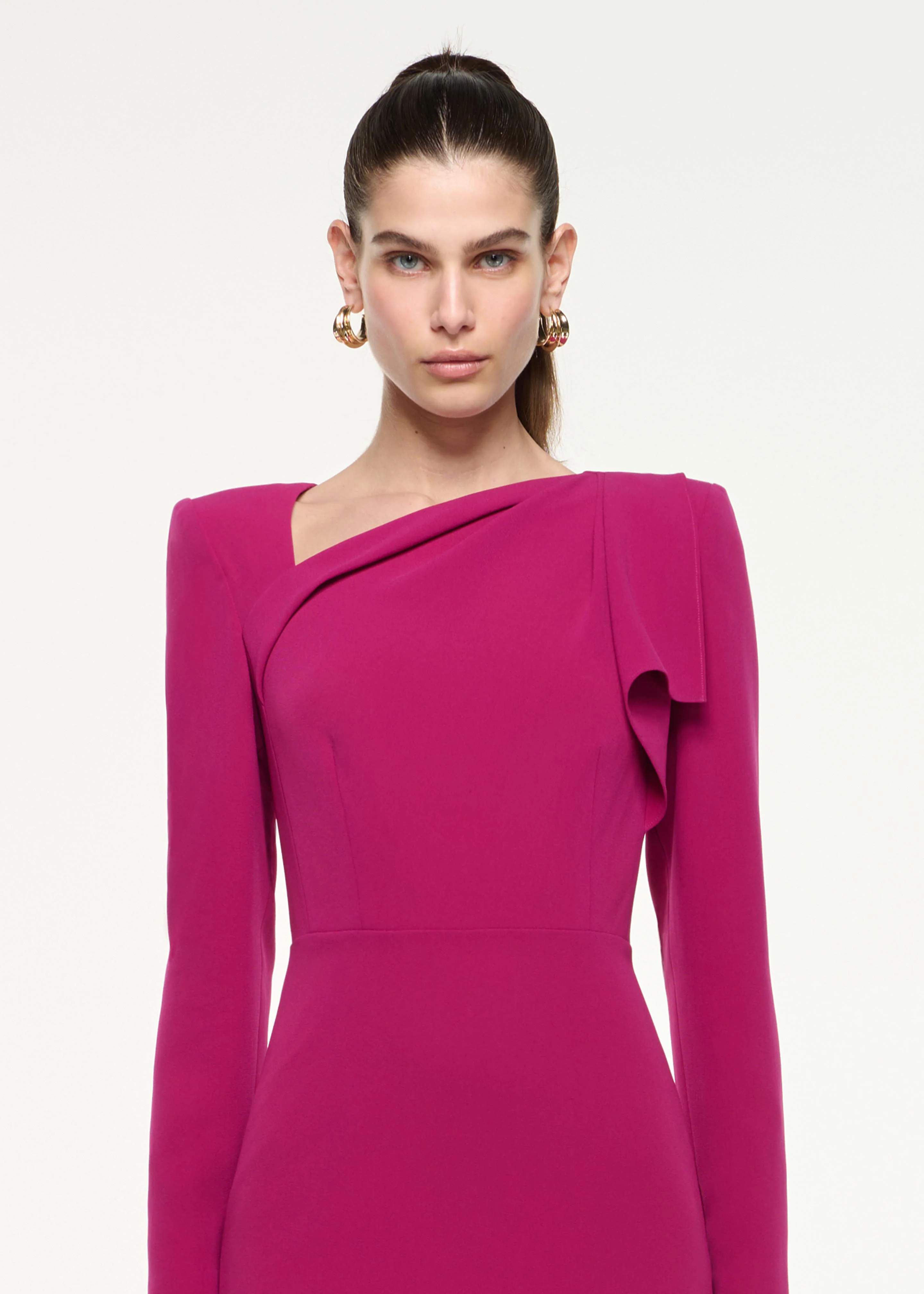 Shoulder Drape Mini Dress - Image 4