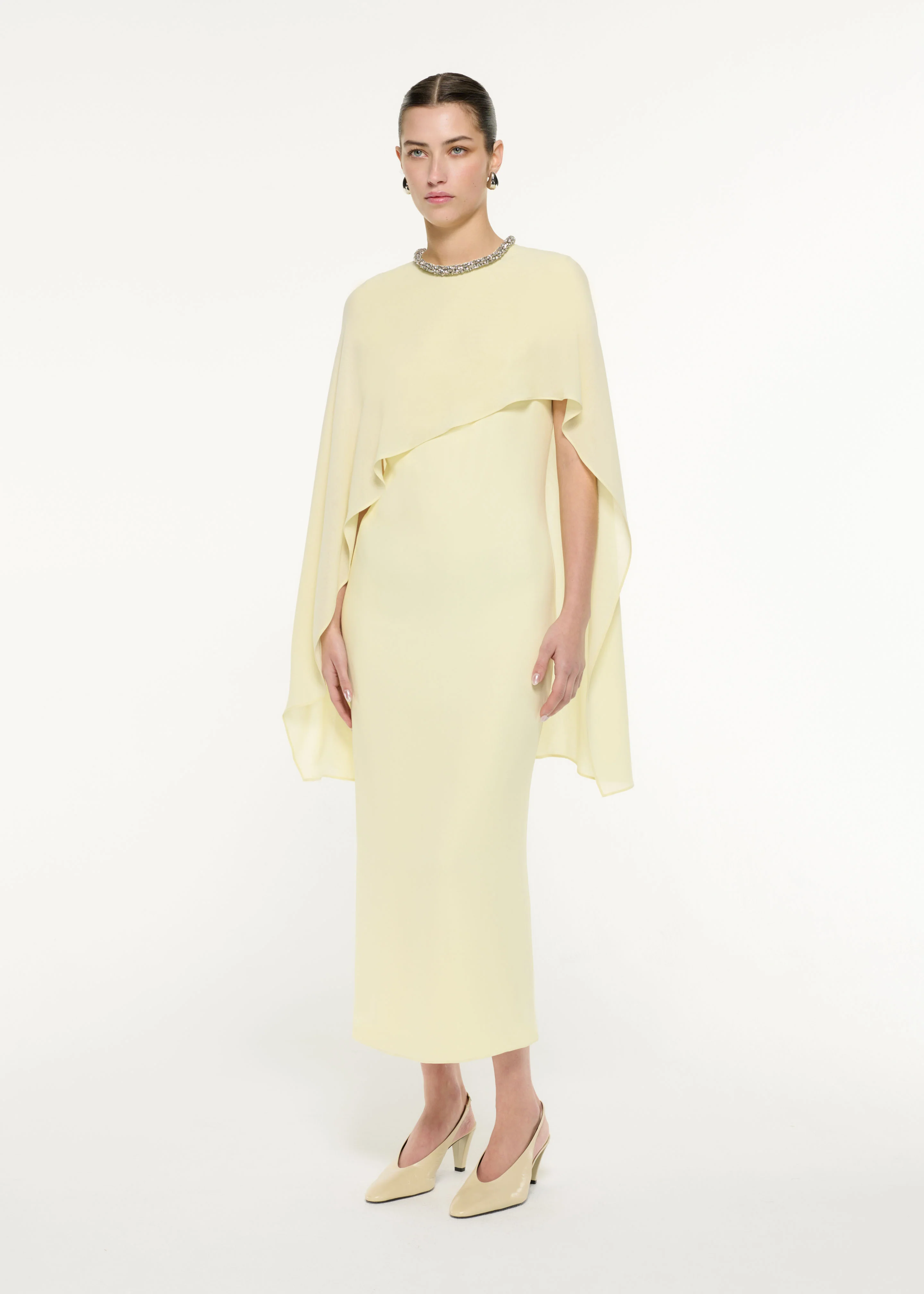 Silk Cape Maxi Dress - Image 2
