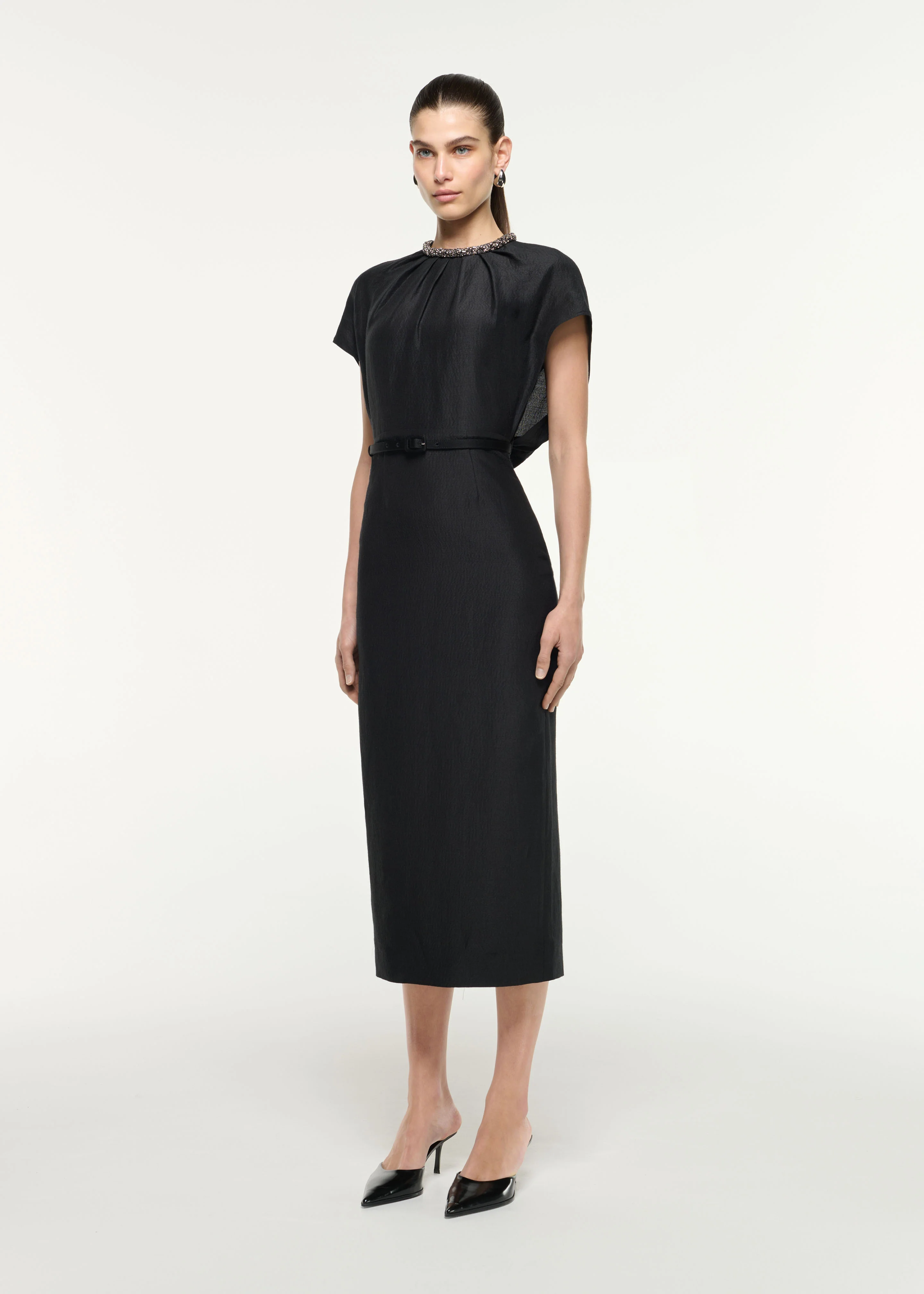Silk Jacquard Midi Dress - Image 2