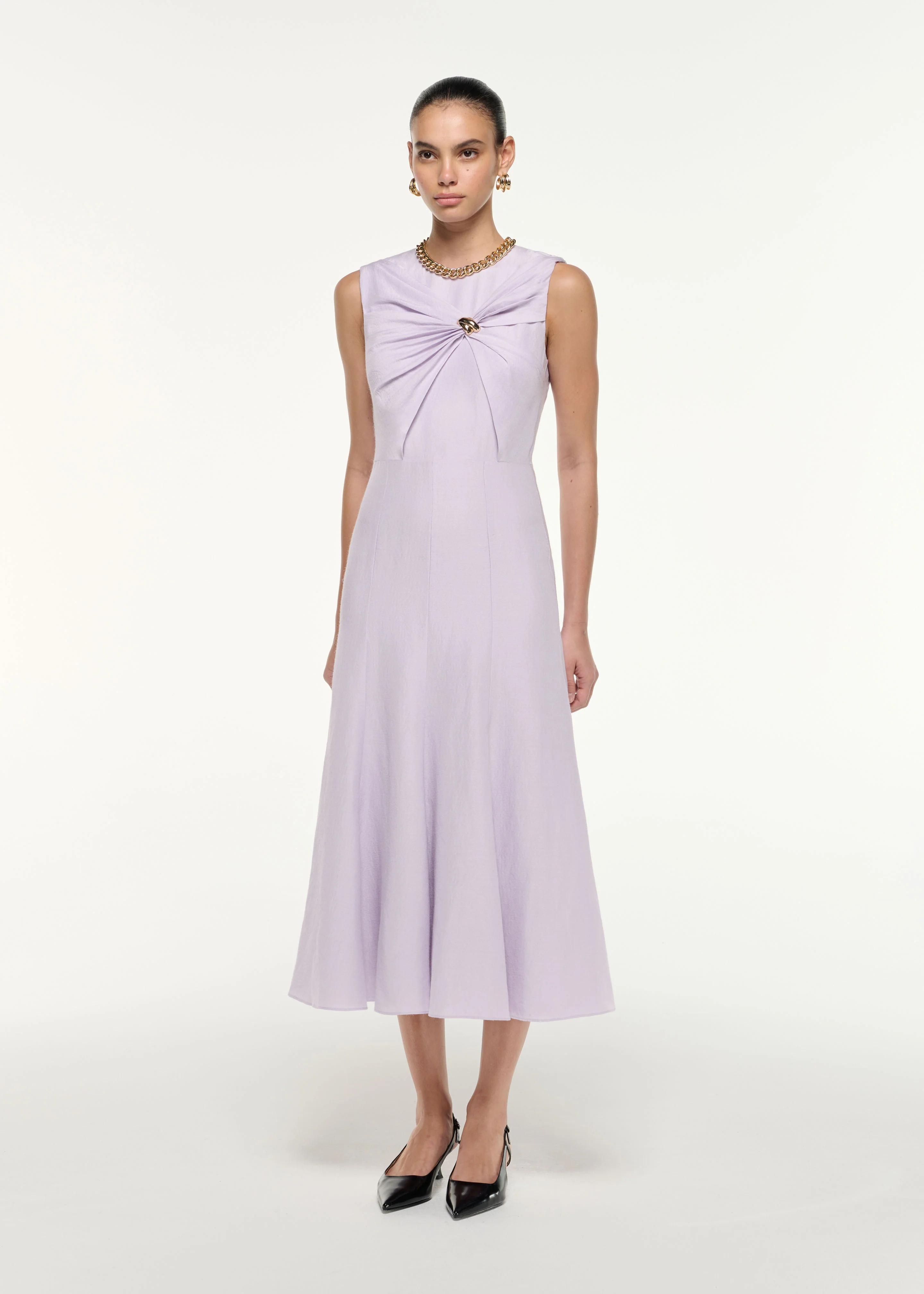 Silk Jacquard Midi Dress - Image 2