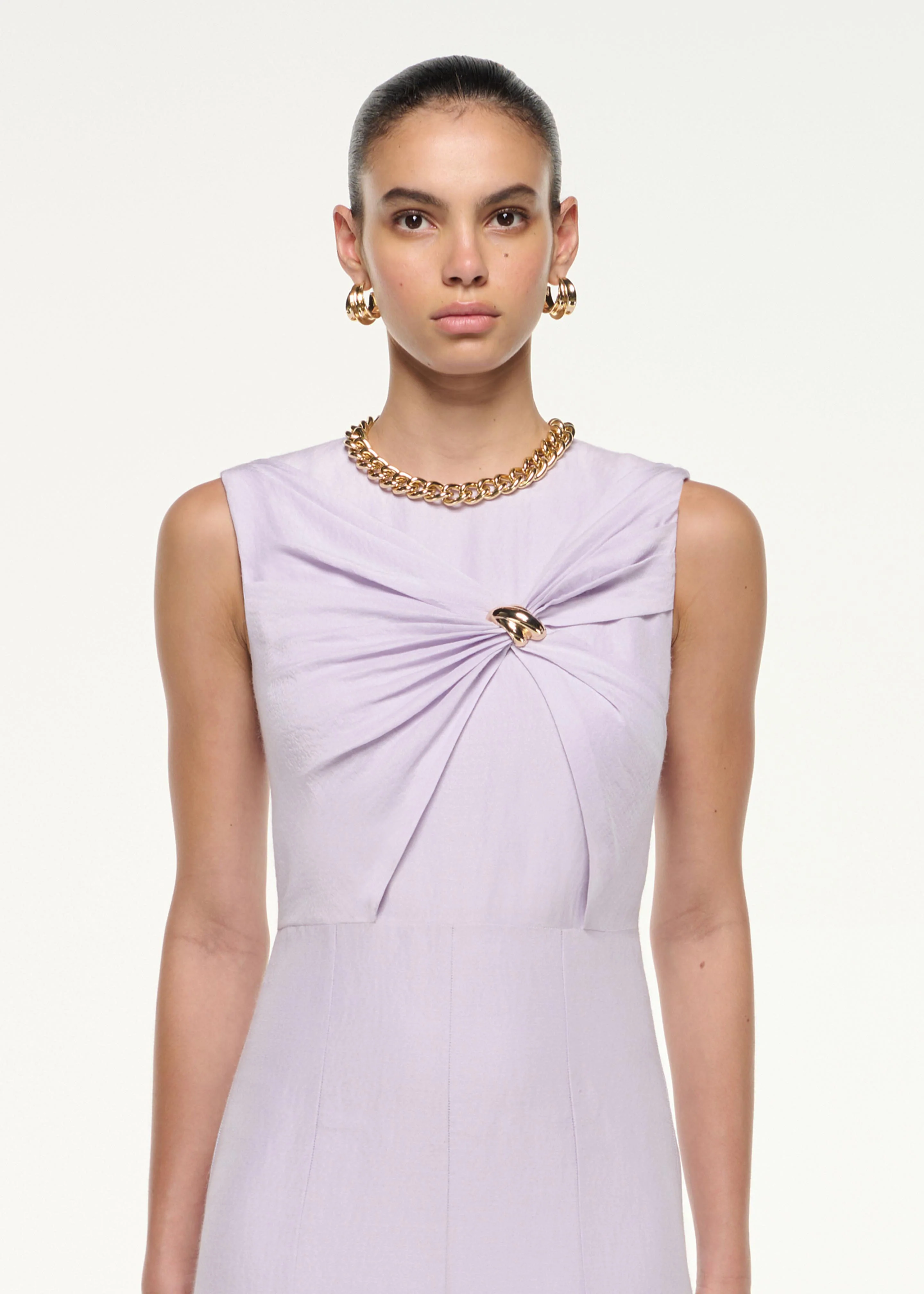 Silk Jacquard Midi Dress - Image 4