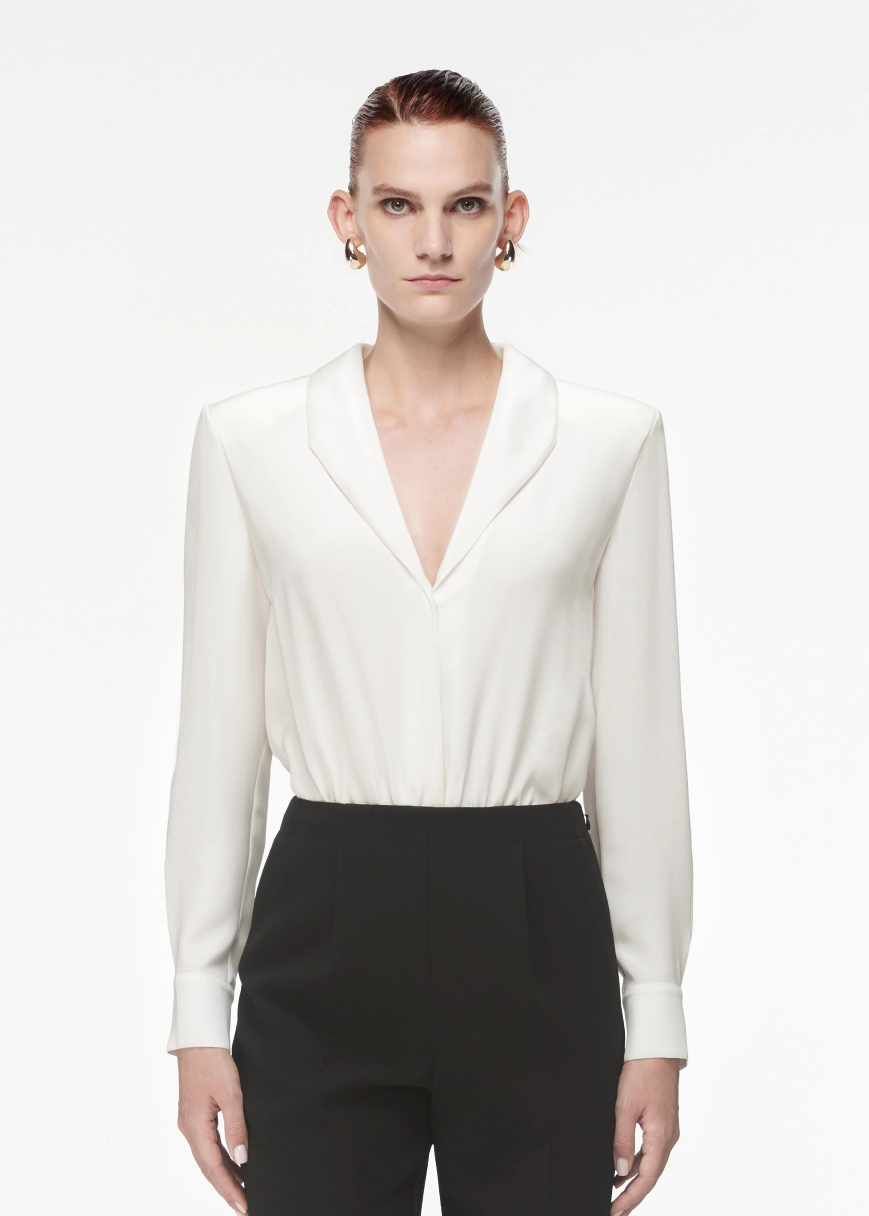 Silk Shirt Bodysuit - Image 4