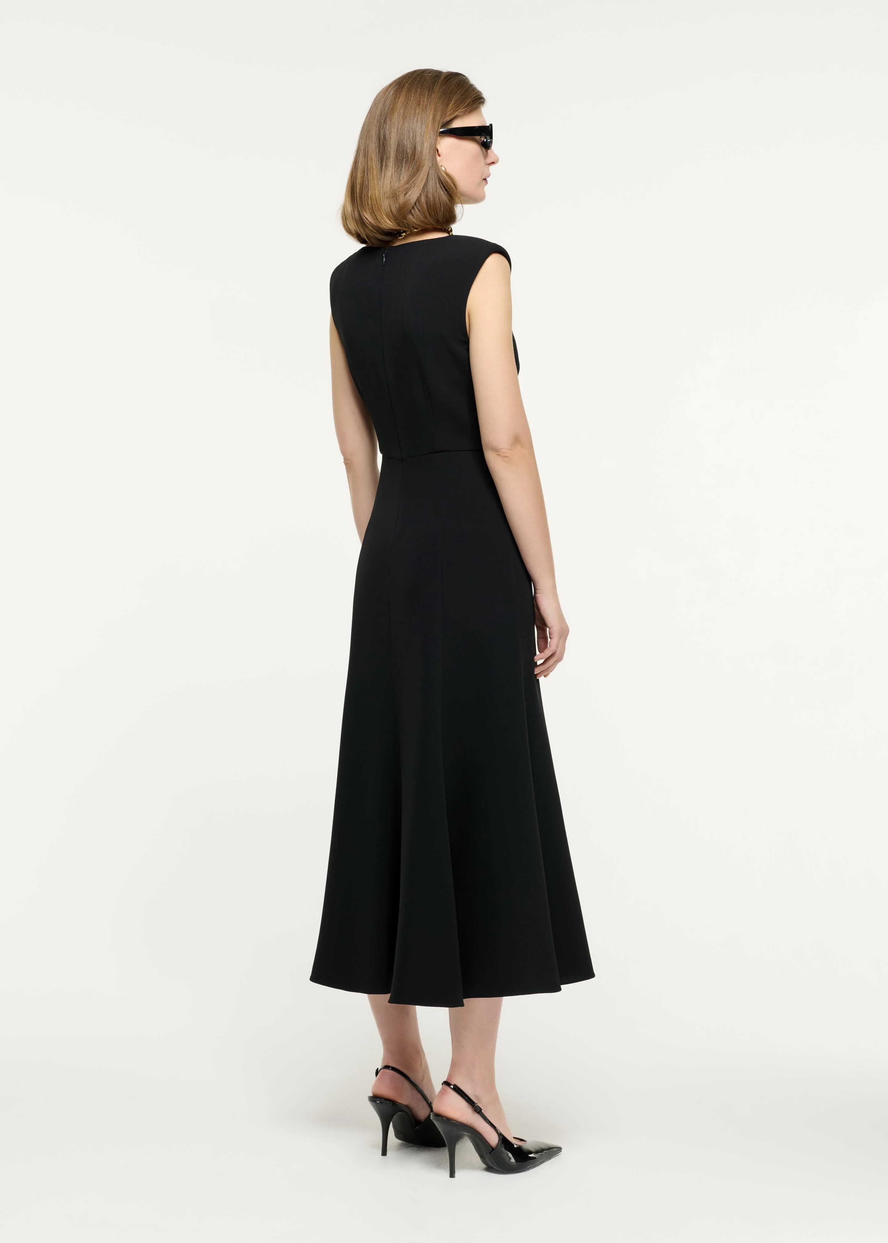 Sleeveless Light Cady Midi Dress - Image 2