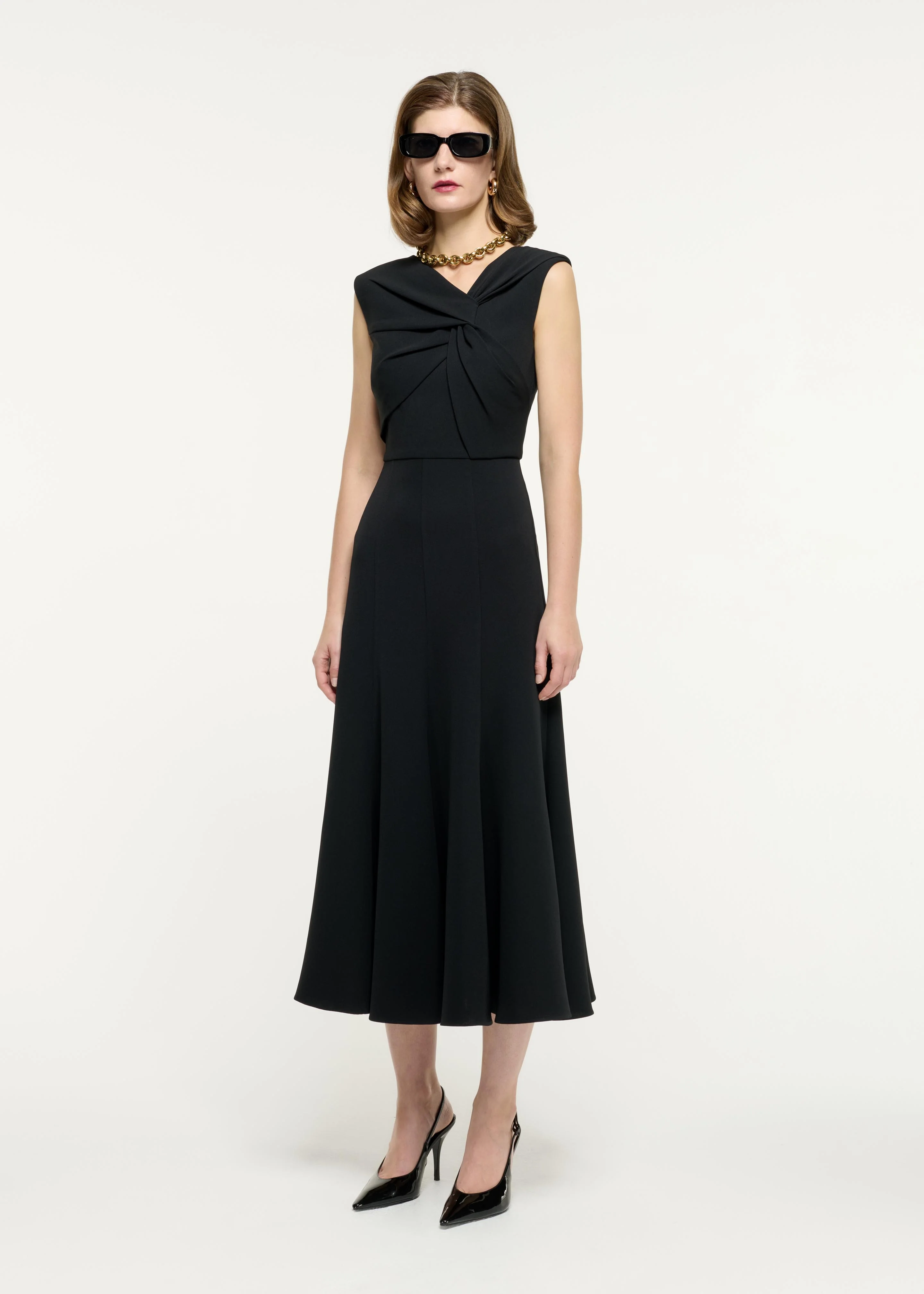 Sleeveless Light Cady Midi Dress - Image 3