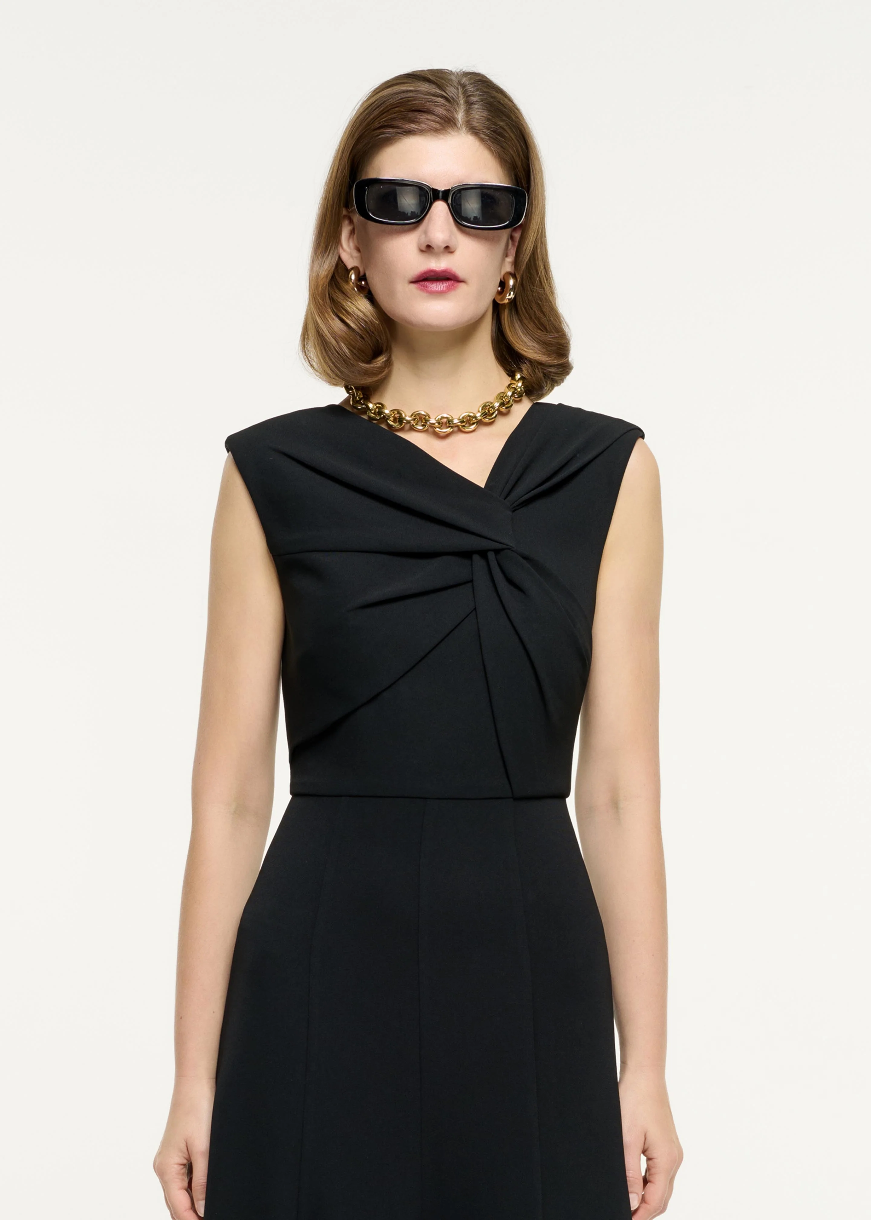 Sleeveless Light Cady Midi Dress - Image 4