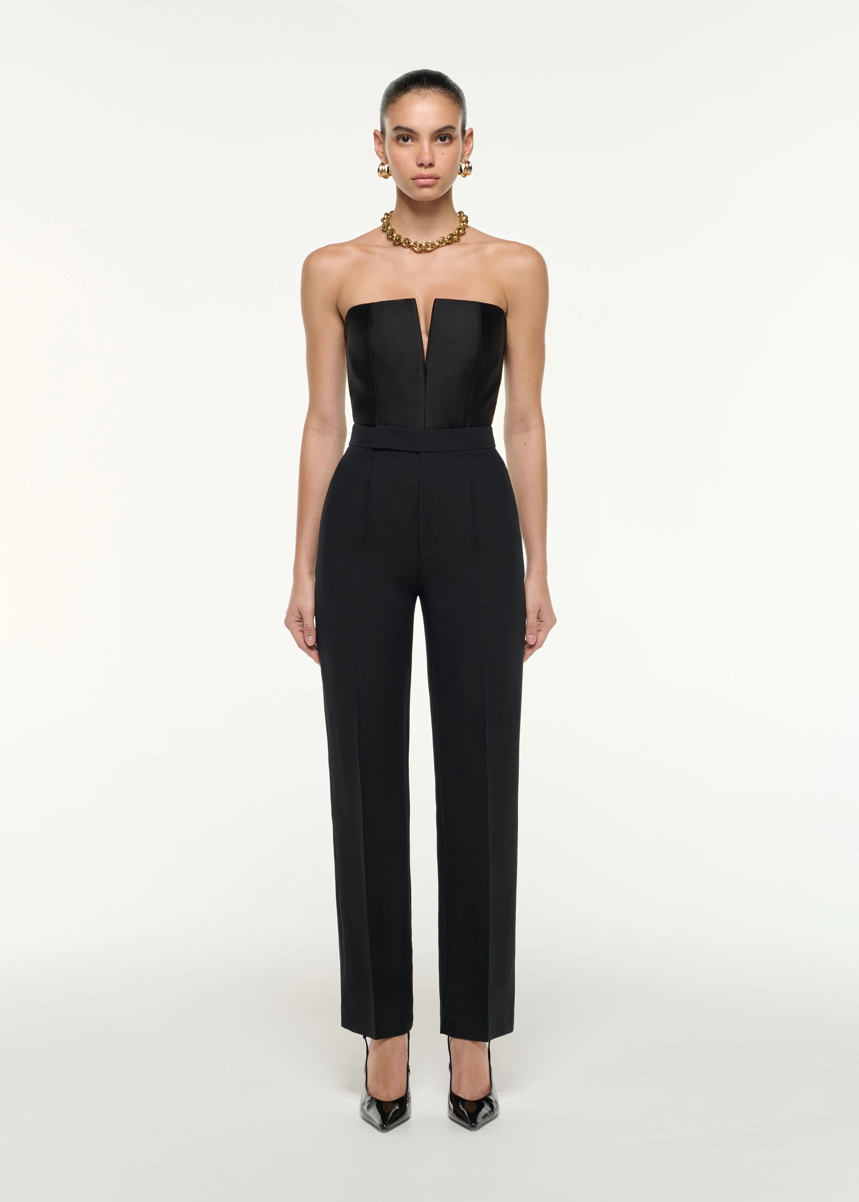 Straight Cut Wool Silk Trouser