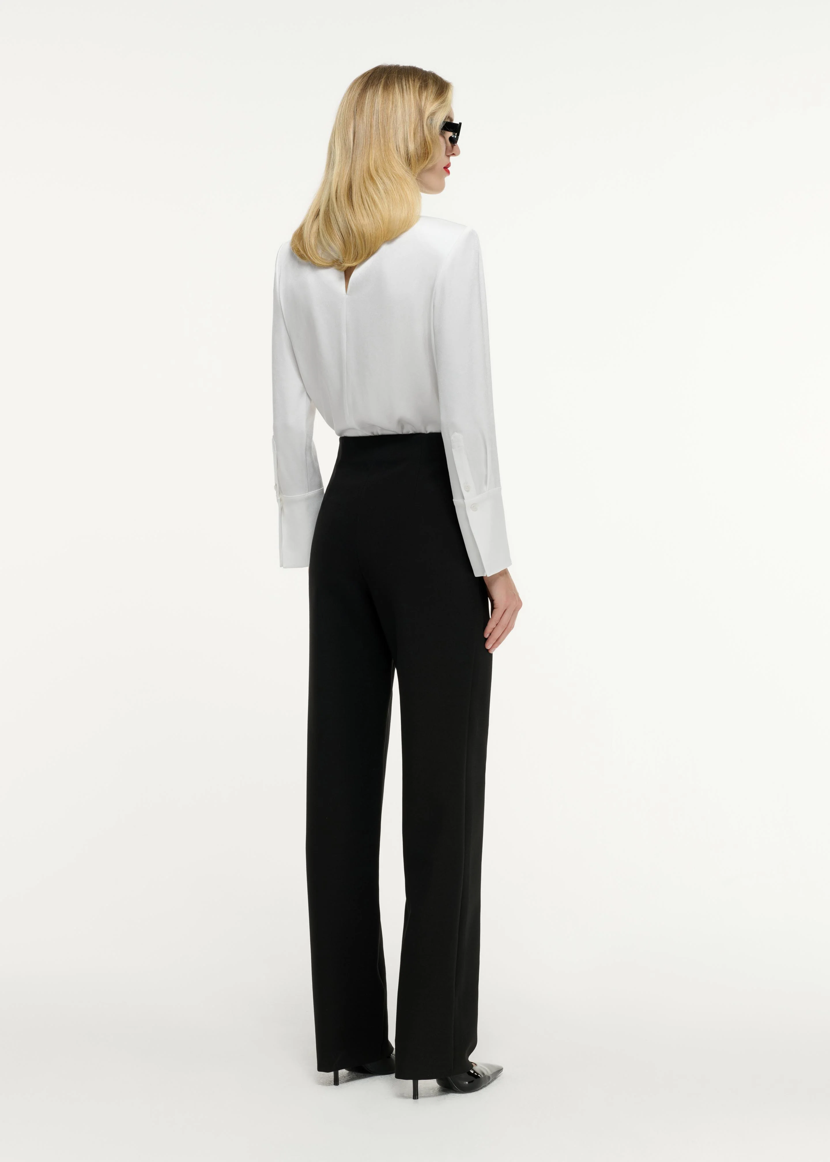 Straight Leg Crepe Trouser - Image 3