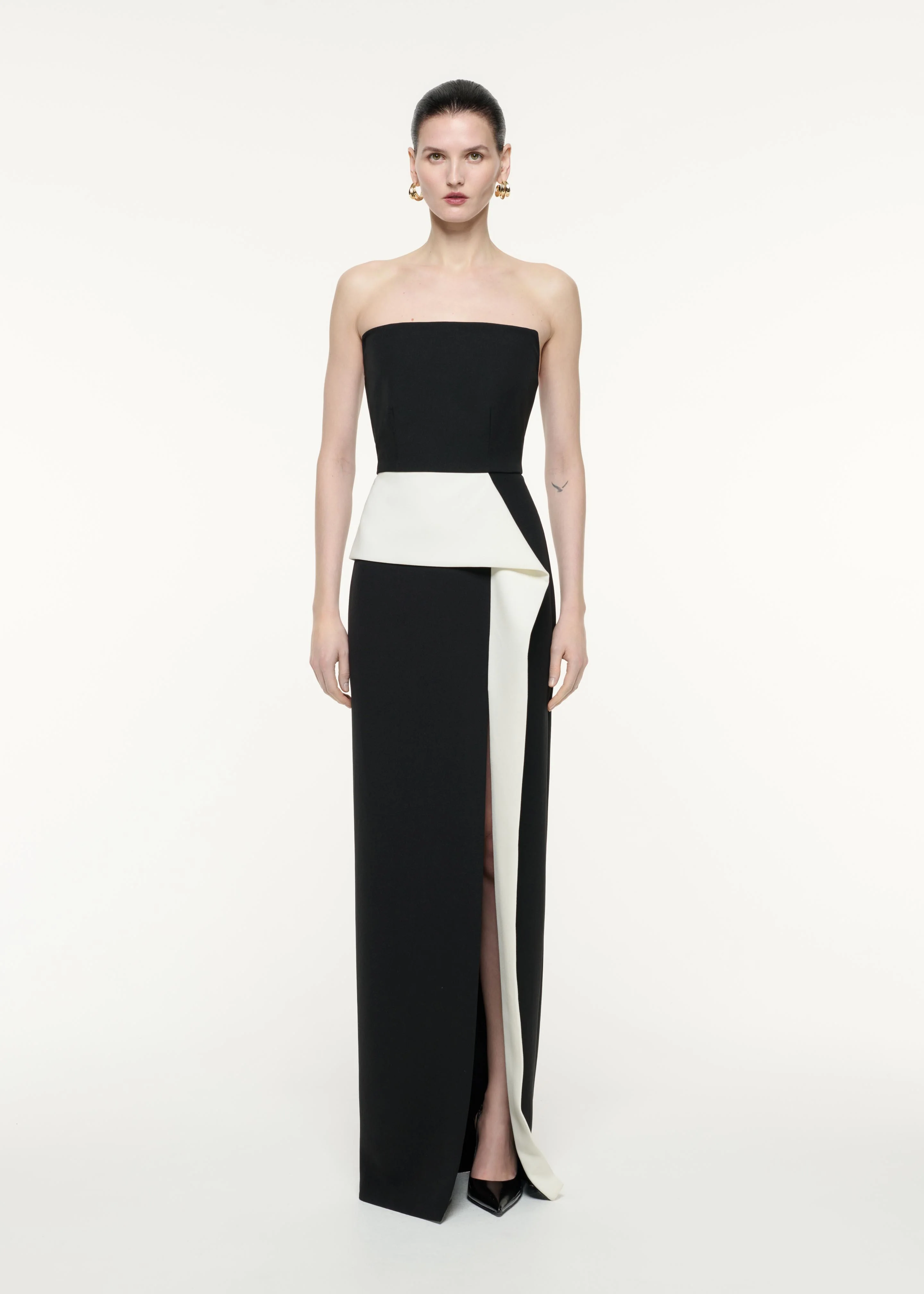 Strapless Crepe Gown