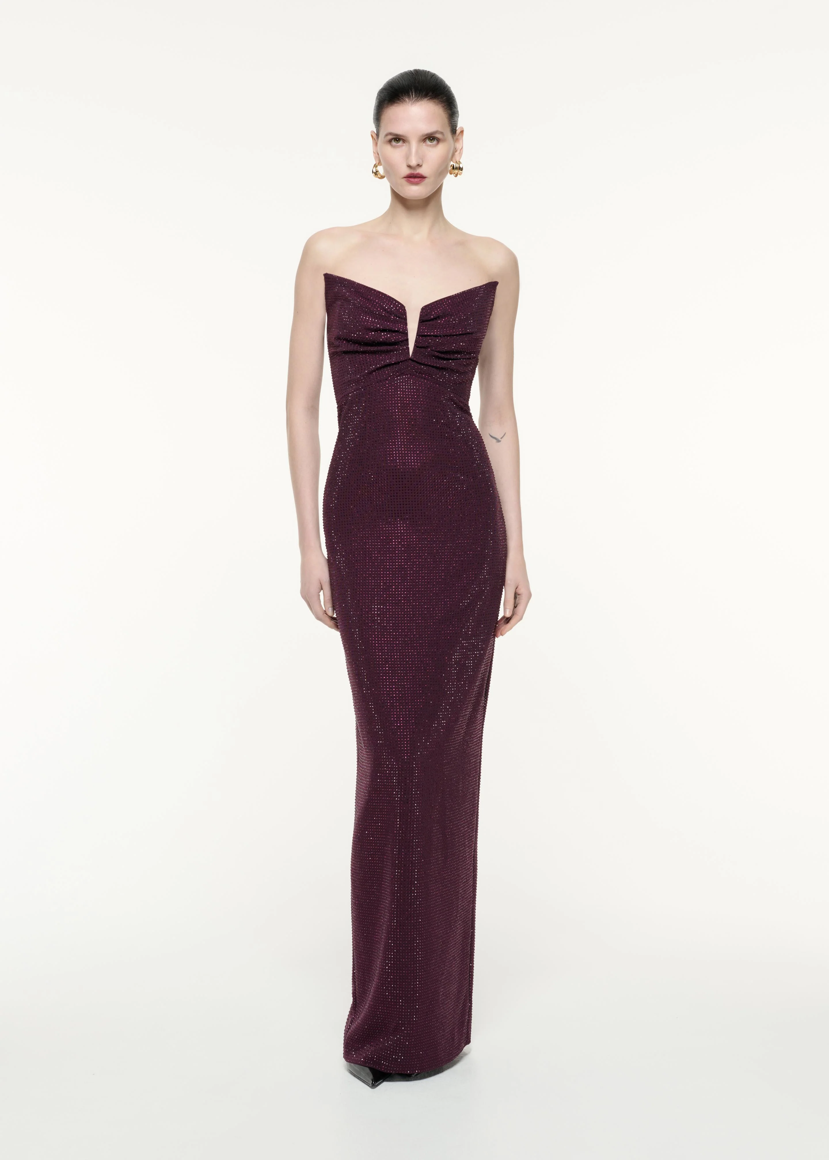 Strapless Diamante Gown