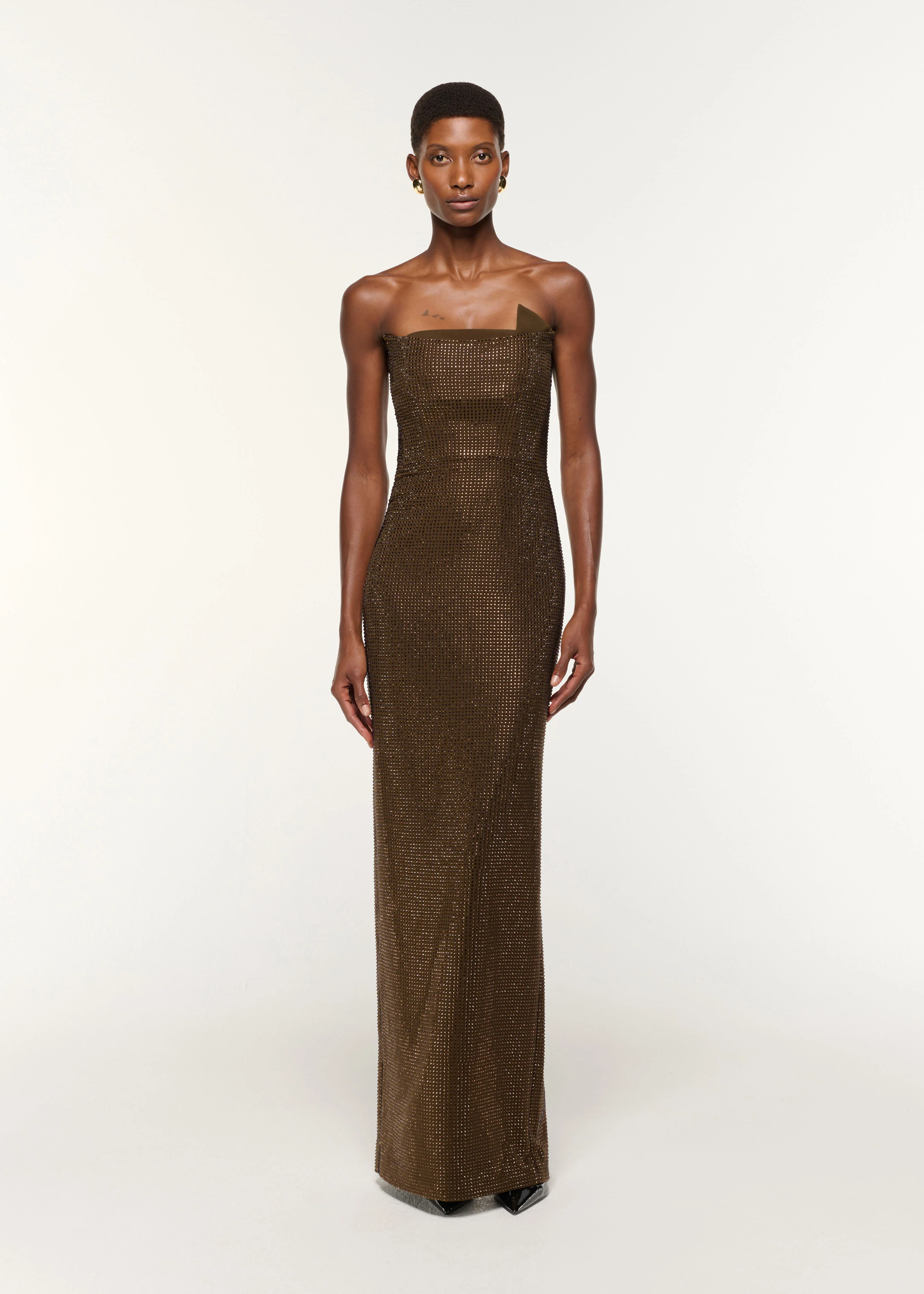 Strapless Diamante Gown