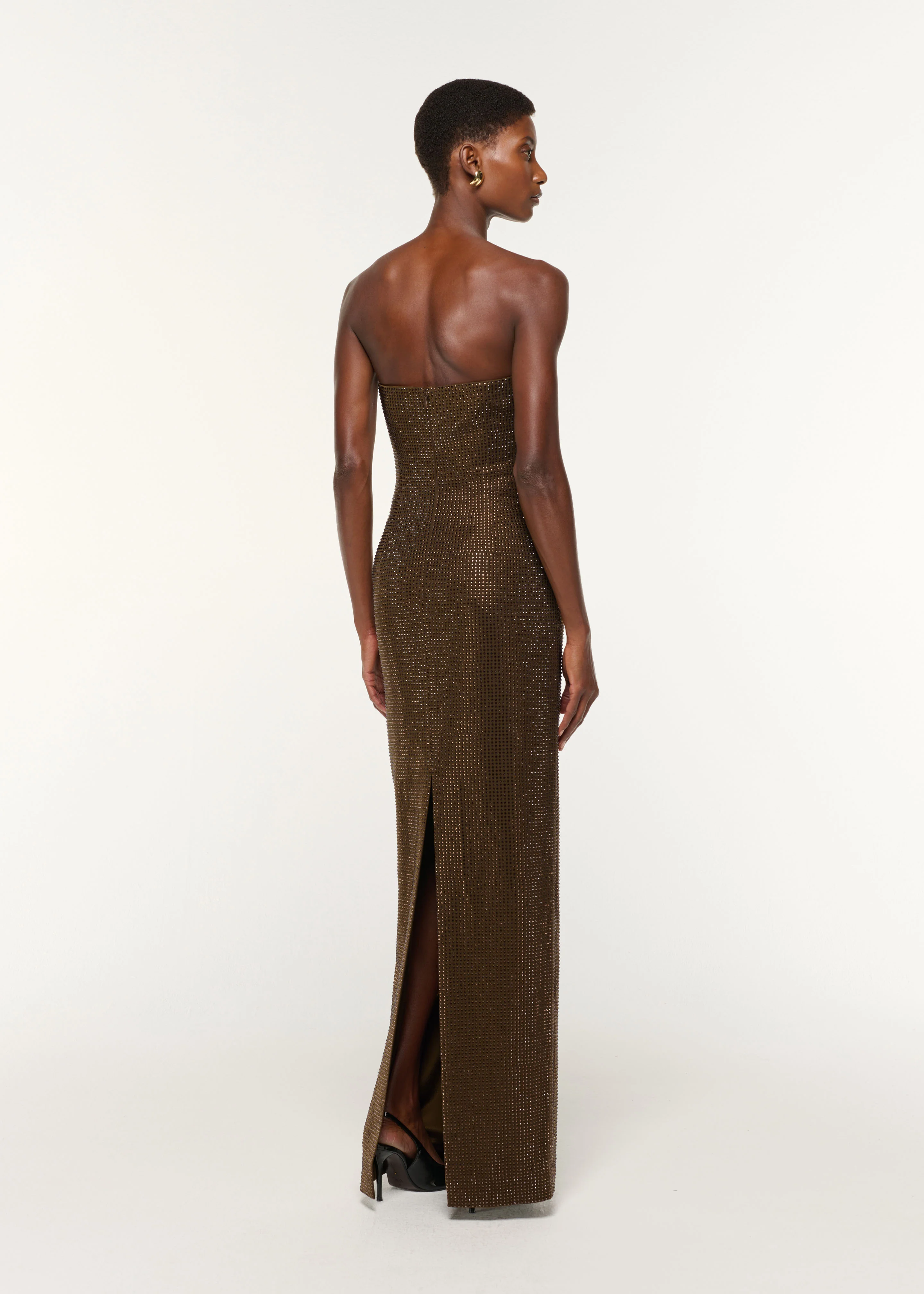 Strapless Diamante Gown - Image 3