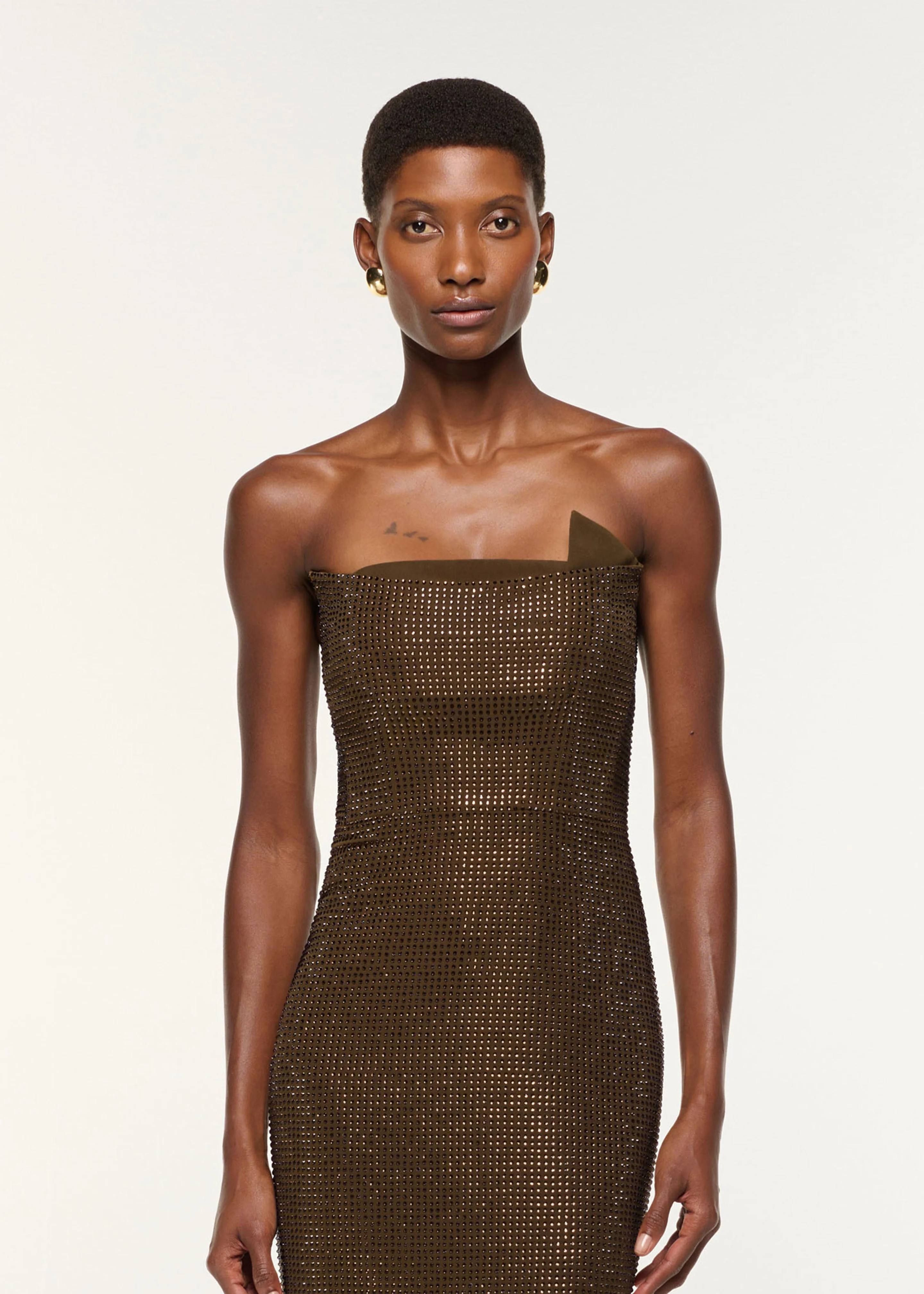 Strapless Diamante Gown - Image 4