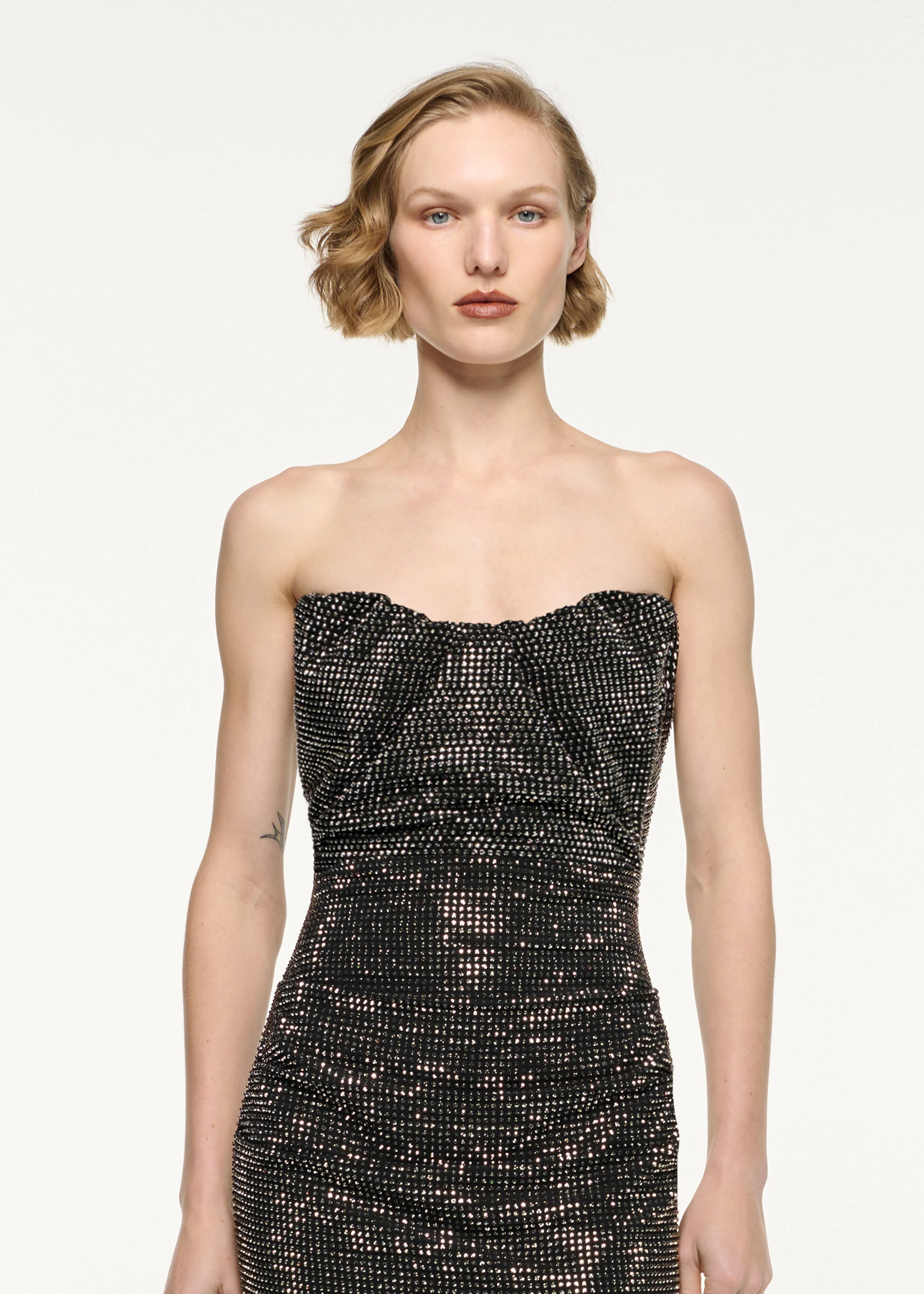 Strapless Diamante Maxi Dress - Image 4