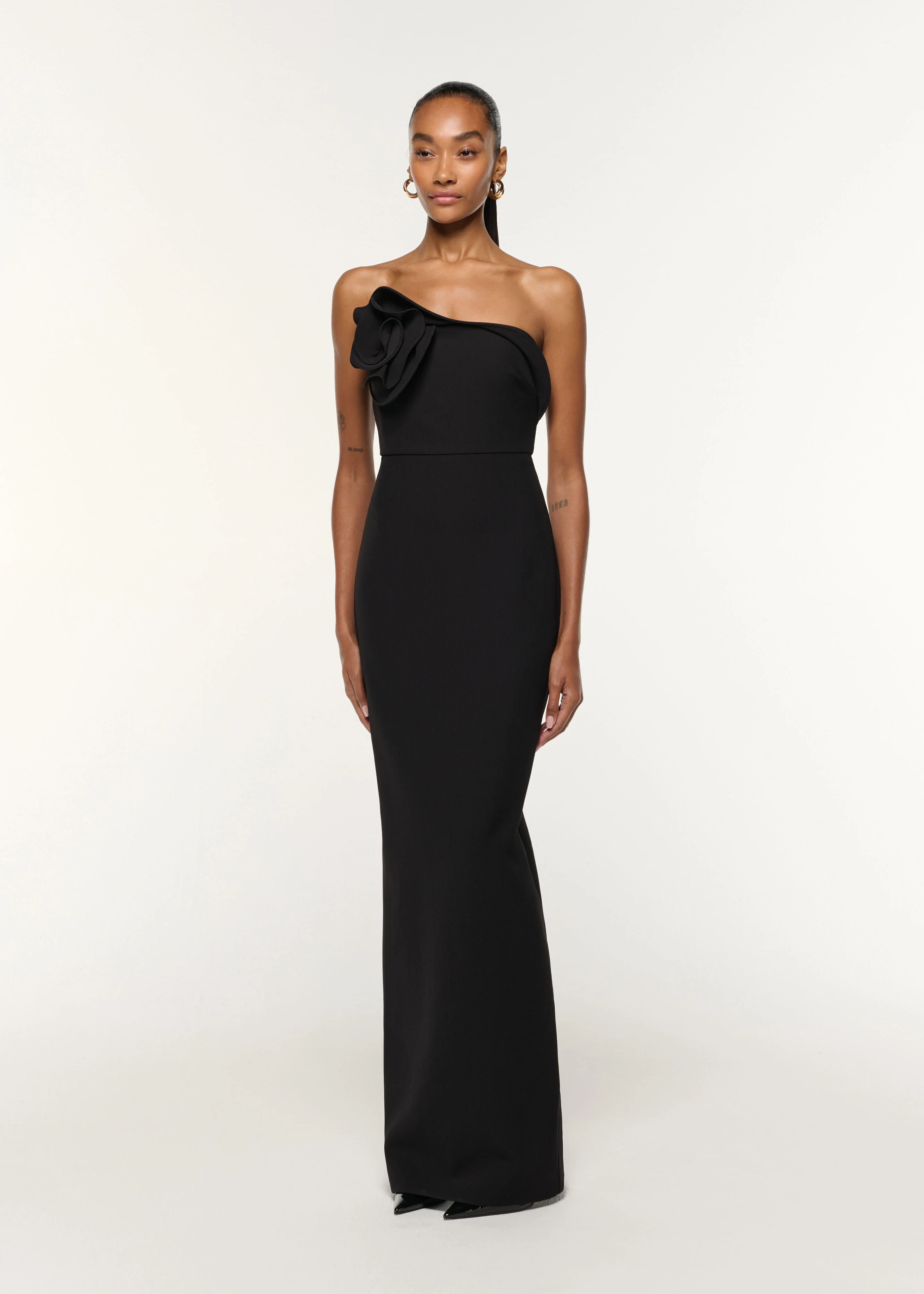 Flower Detail Strapless Gown - Image 2