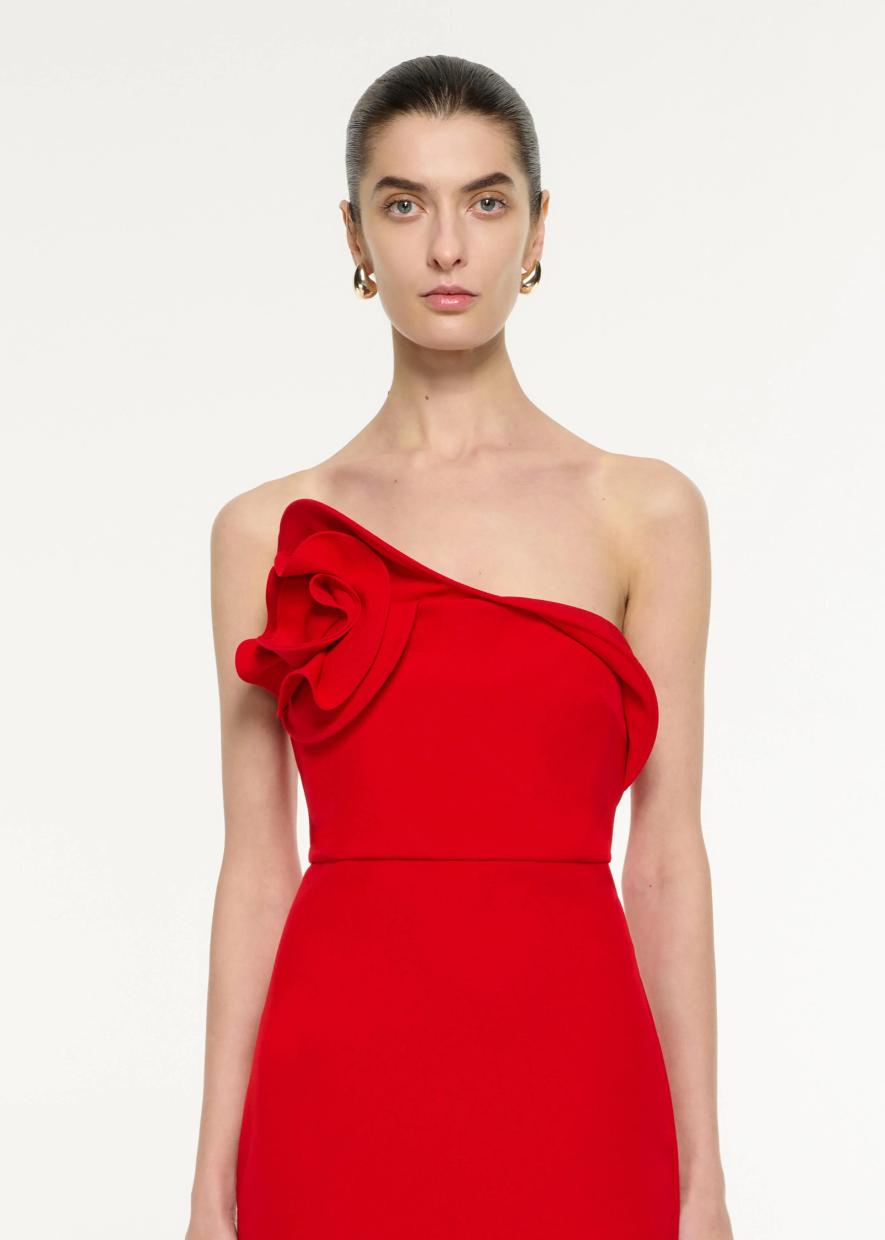 Flower Drape Midi Dress - Image 4