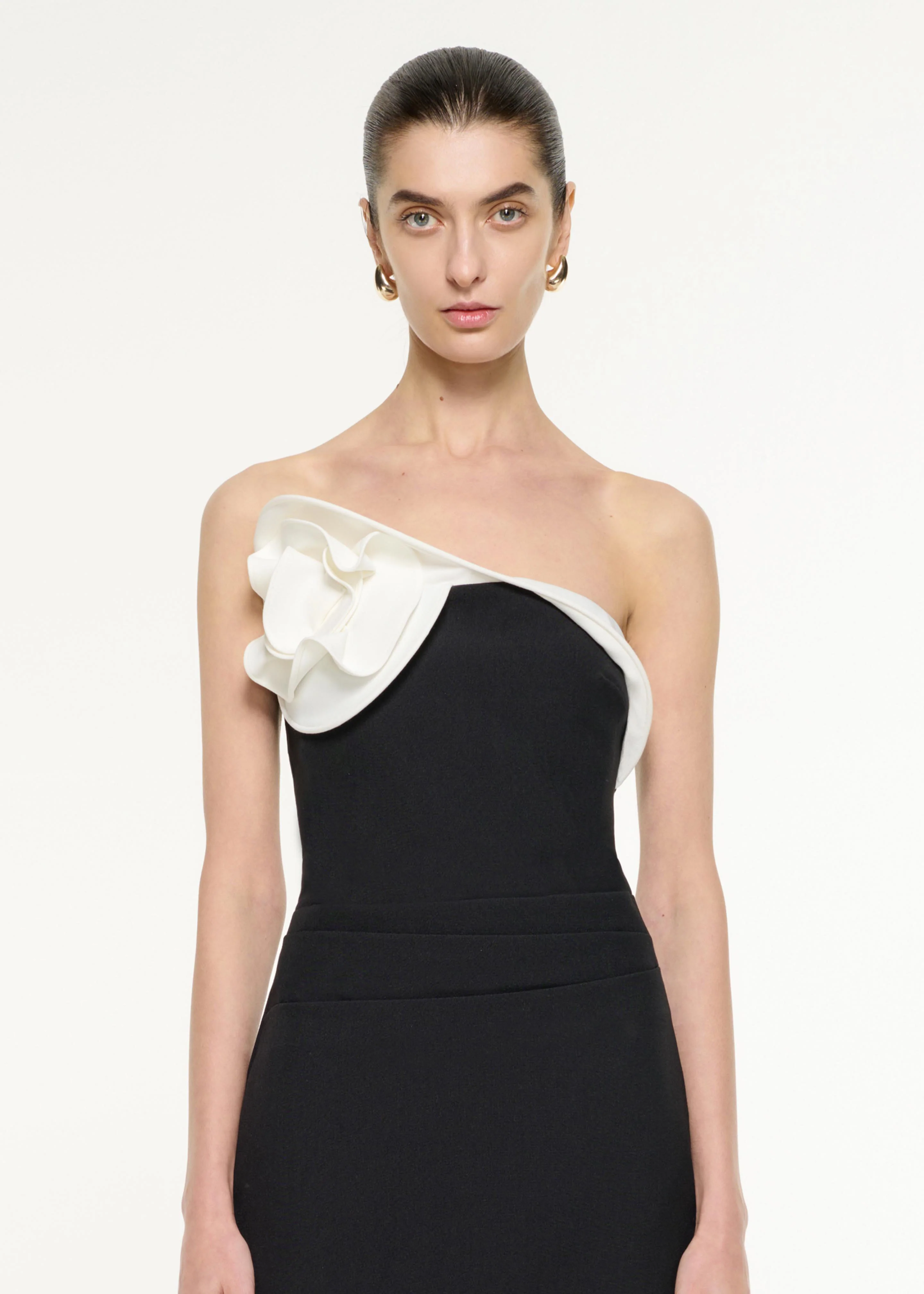Flower Drape Mini Dress - Image 4