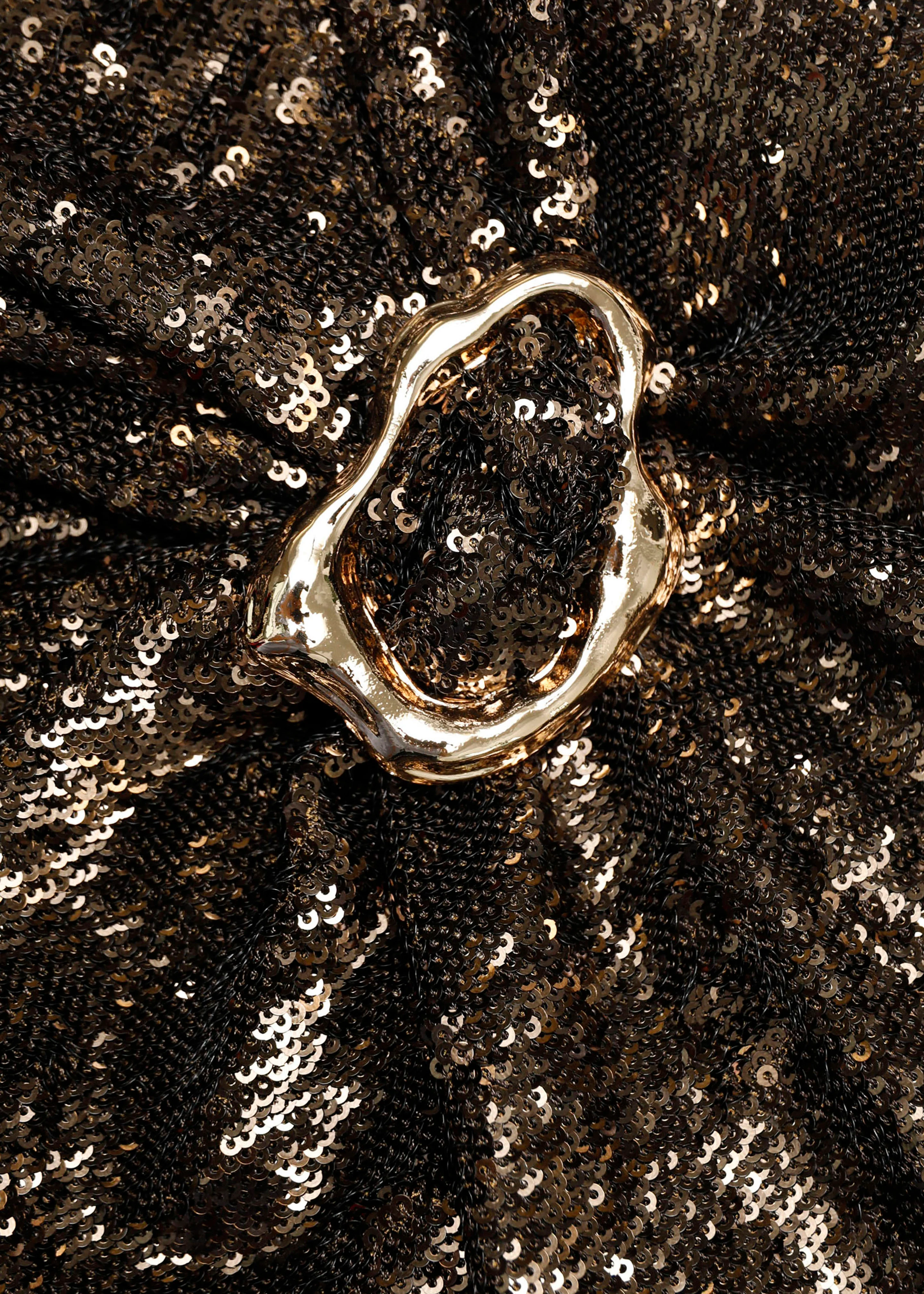 Strapless Sequin Buckle Gown - Image 5