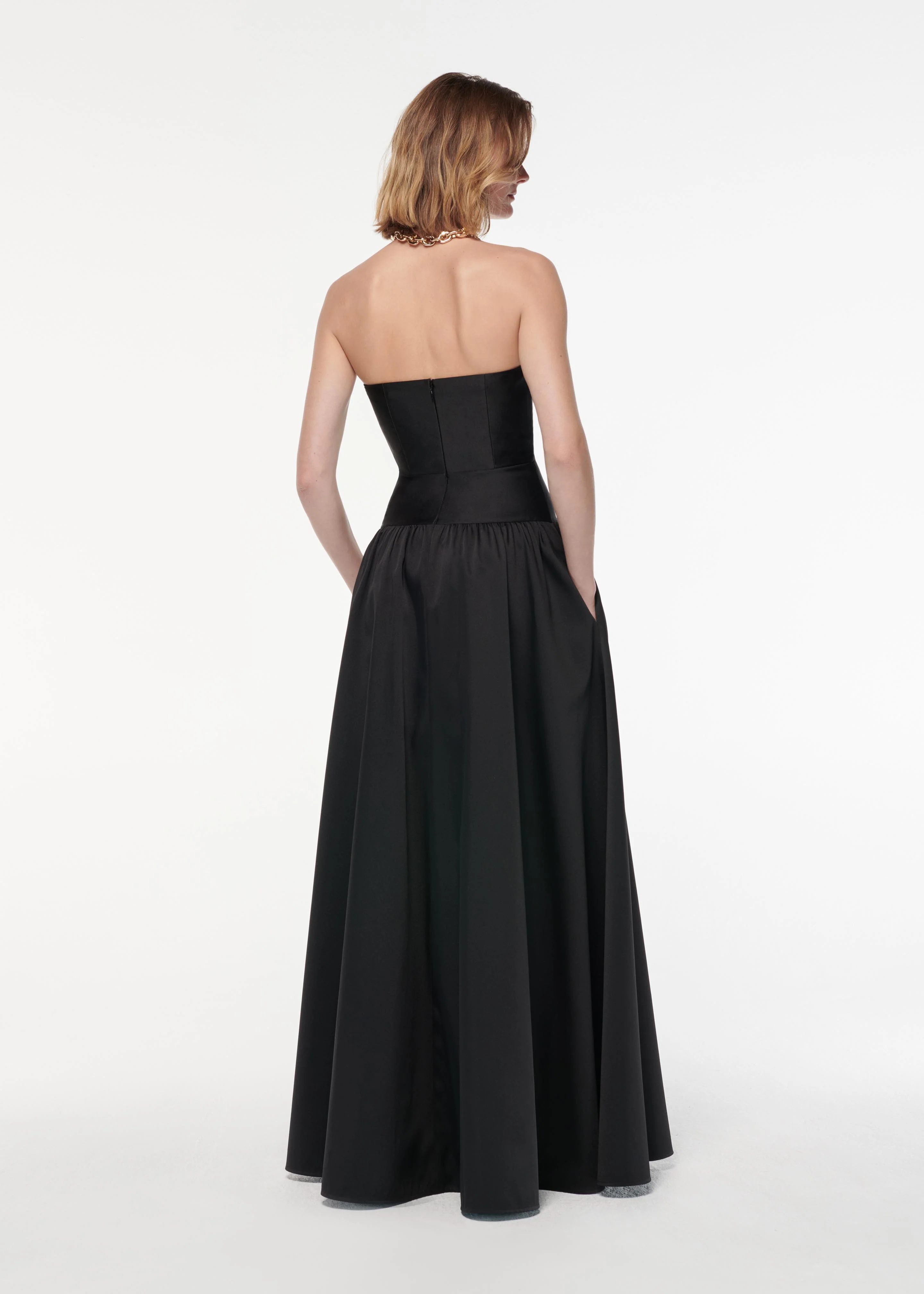 Strapless Taffeta Gown - Image 3