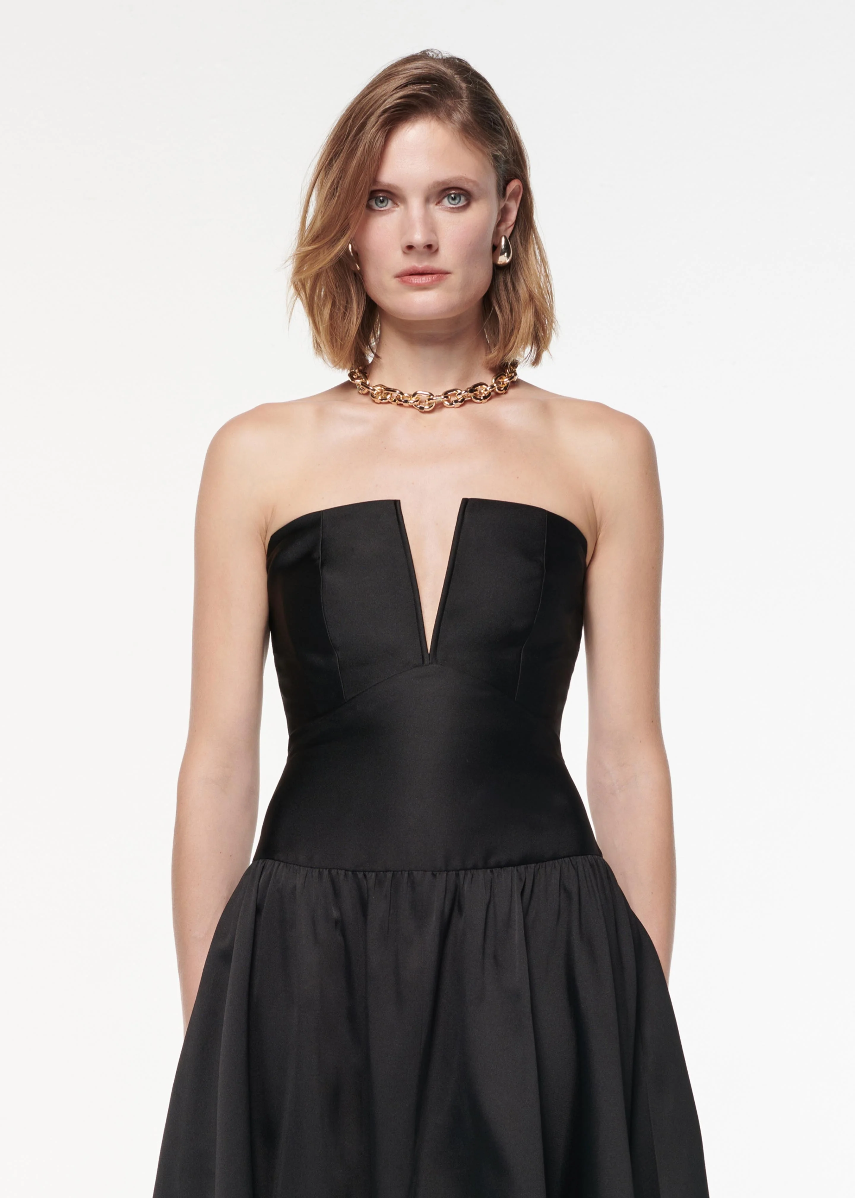 Strapless Taffeta Gown - Image 4
