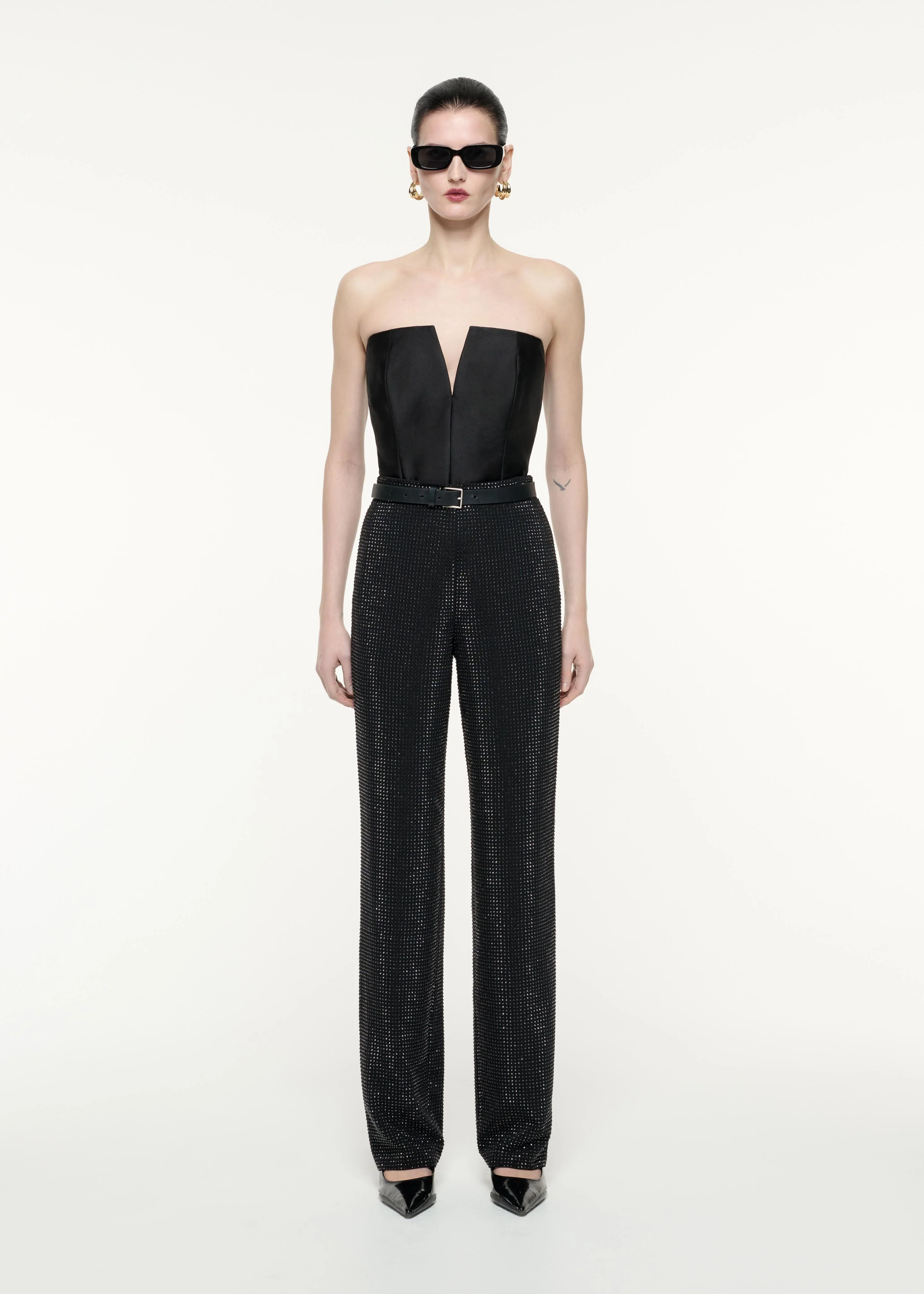 Strapless Taffeta Top