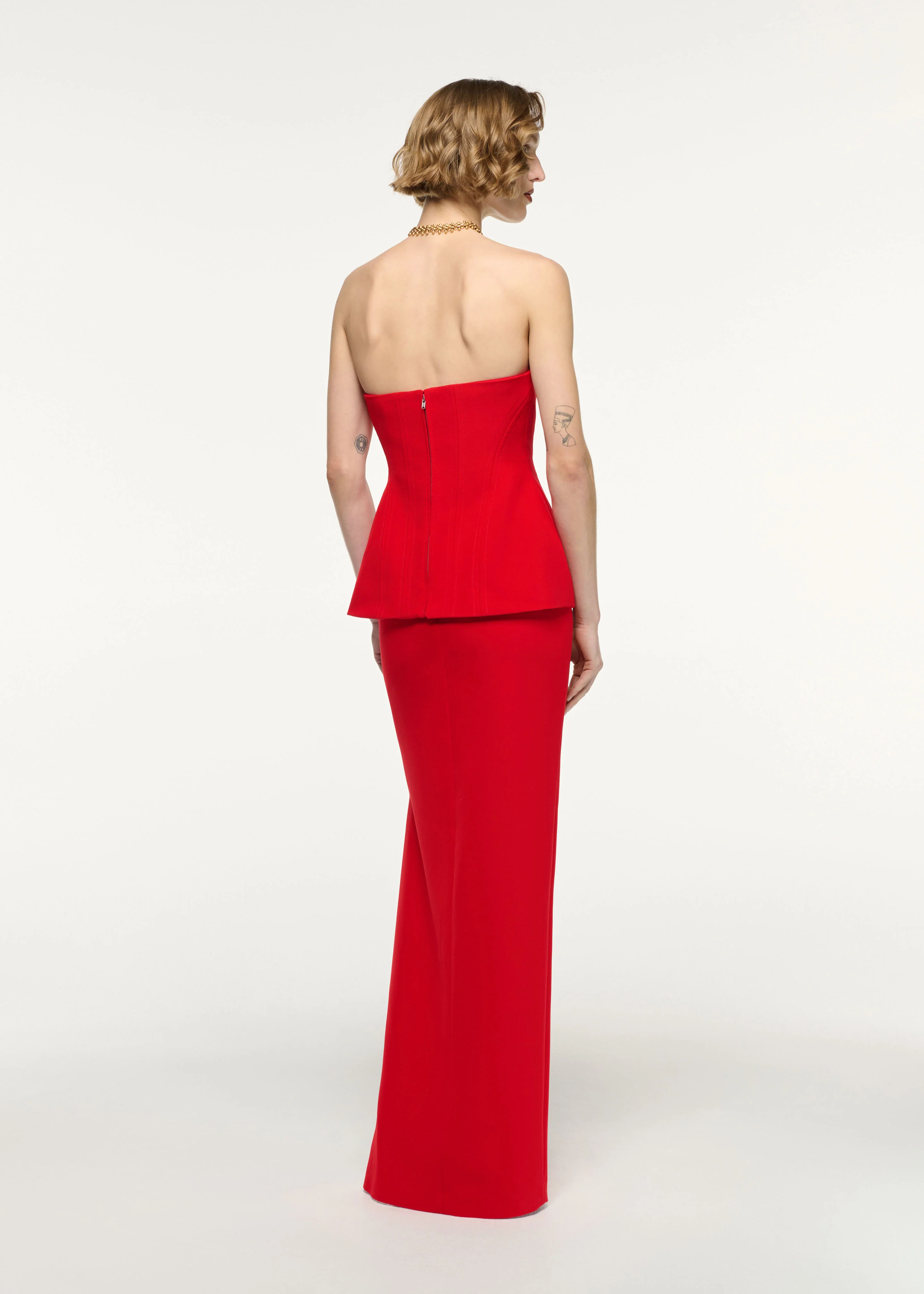 Strapless Tailored Crepe Gown - Image 3