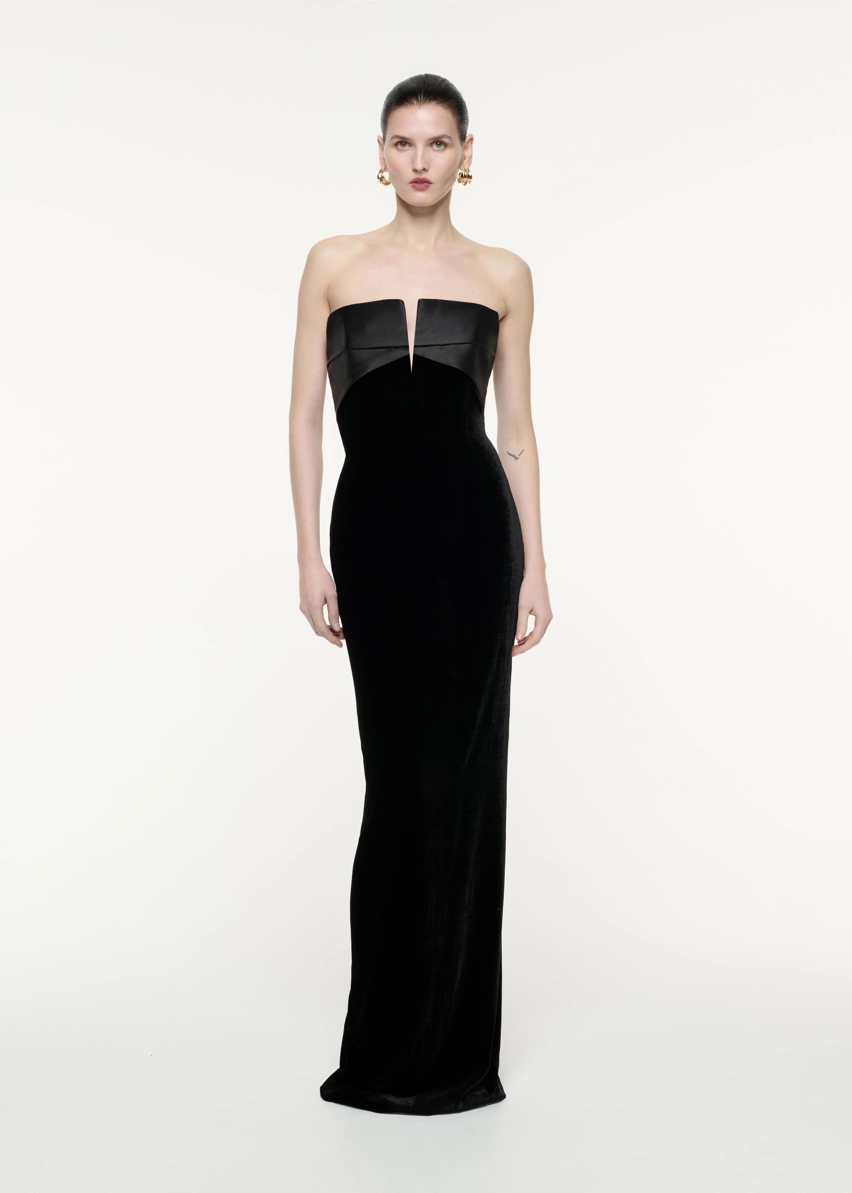 Strapless Velvet Gown