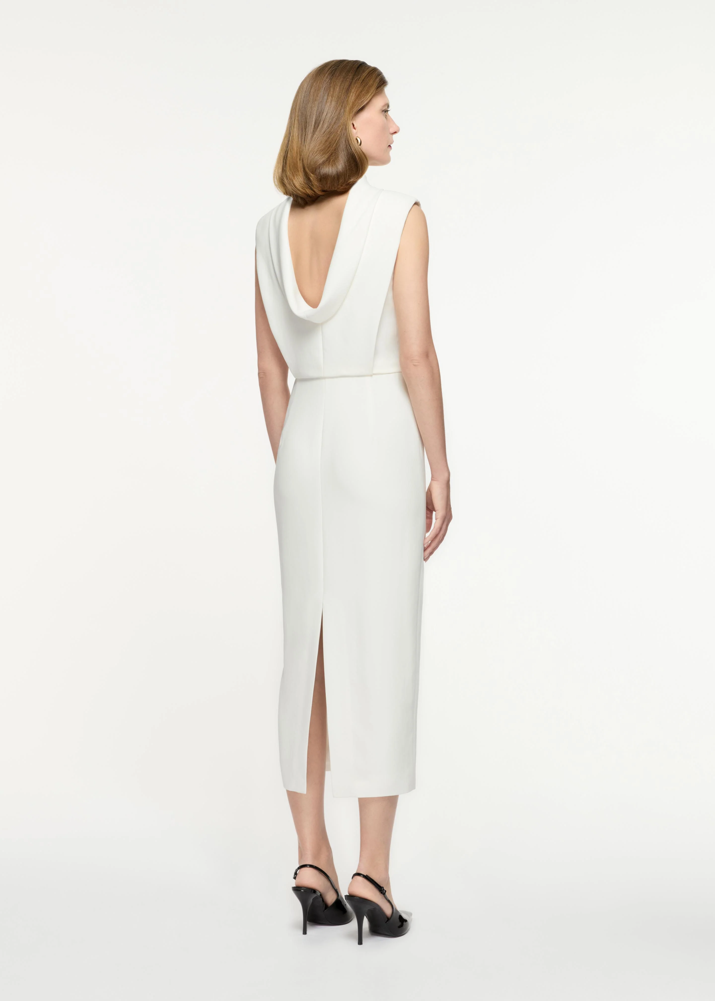 Stretch Cady Midi Dress - Image 3