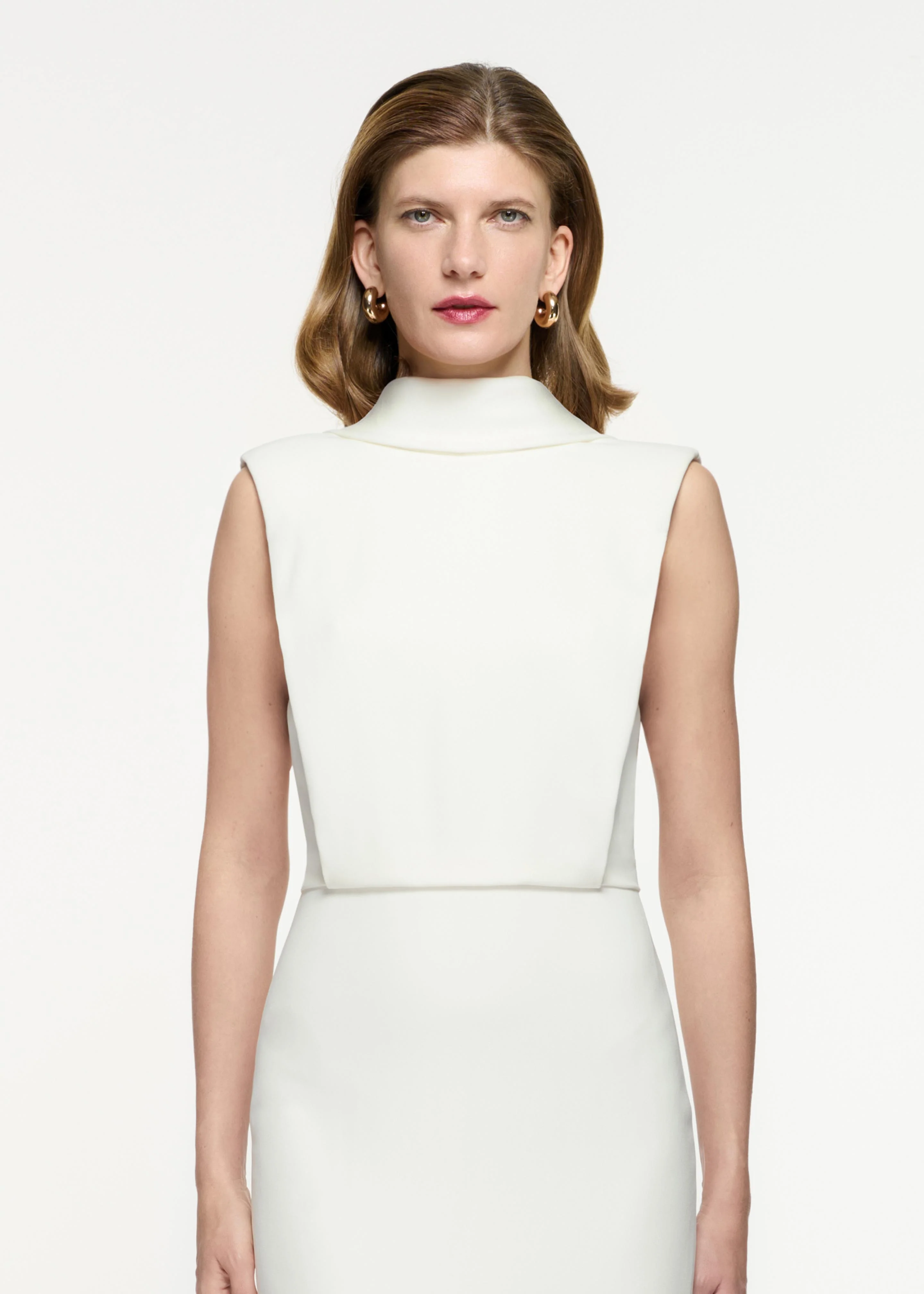 Stretch Cady Midi Dress - Image 4