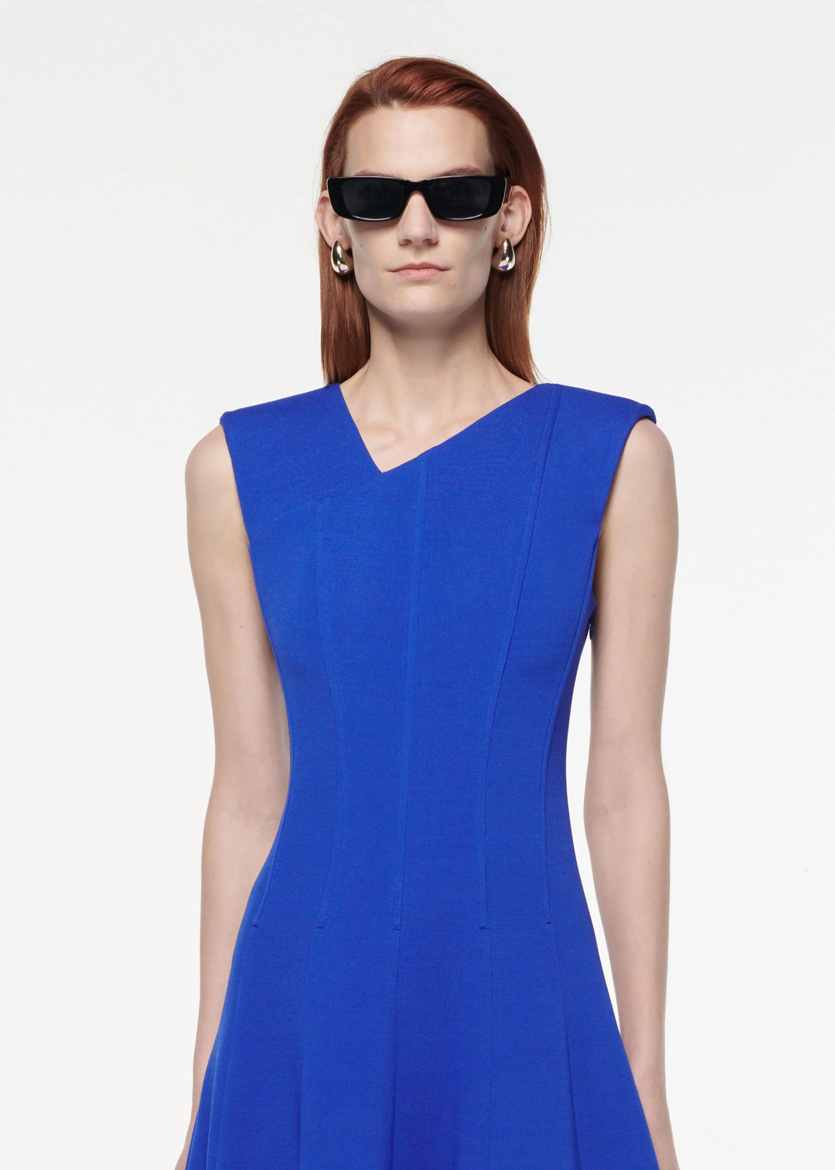 Stretch Wool Silk Midi Dress - Image 4