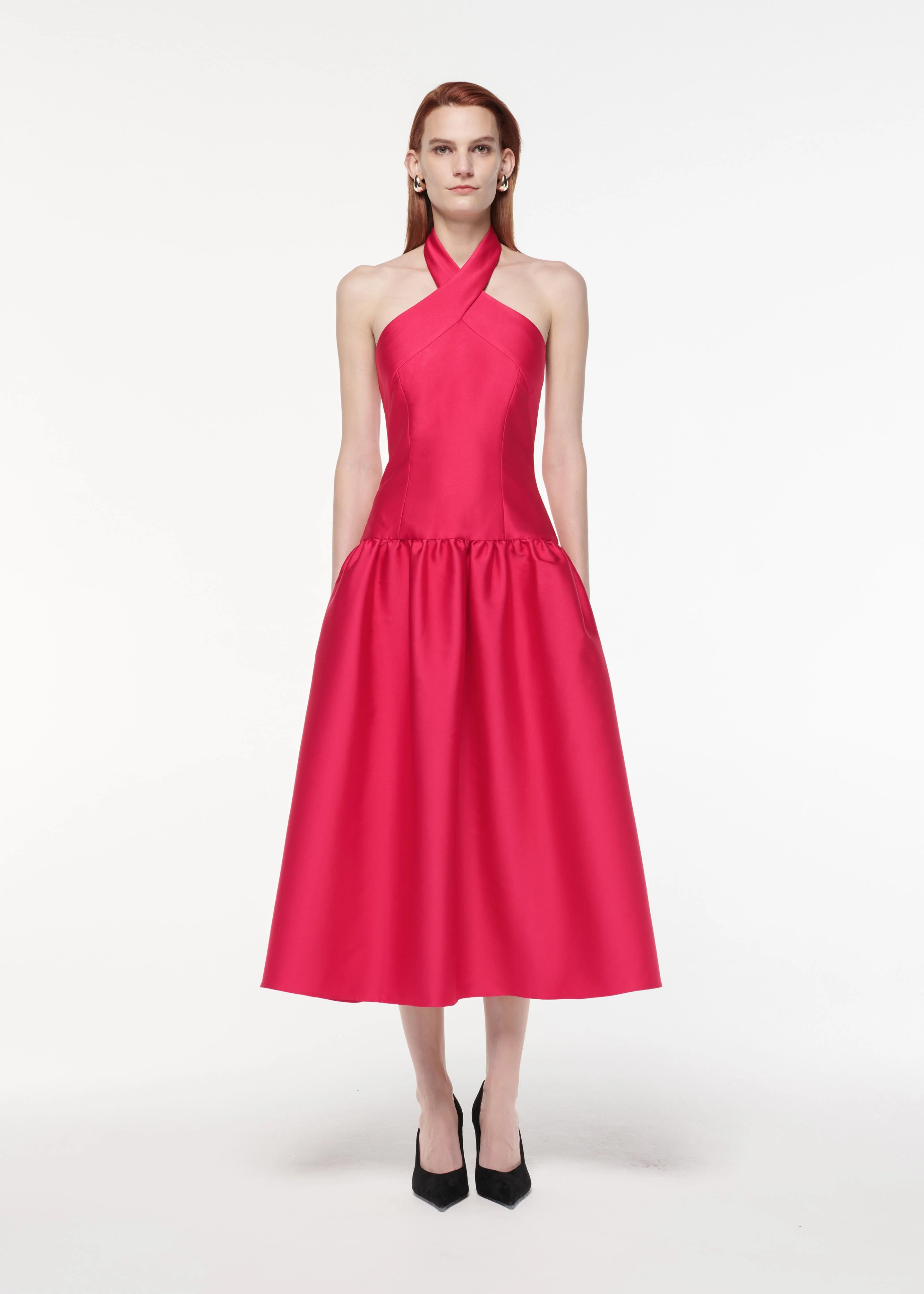 Taffeta Midi Dress