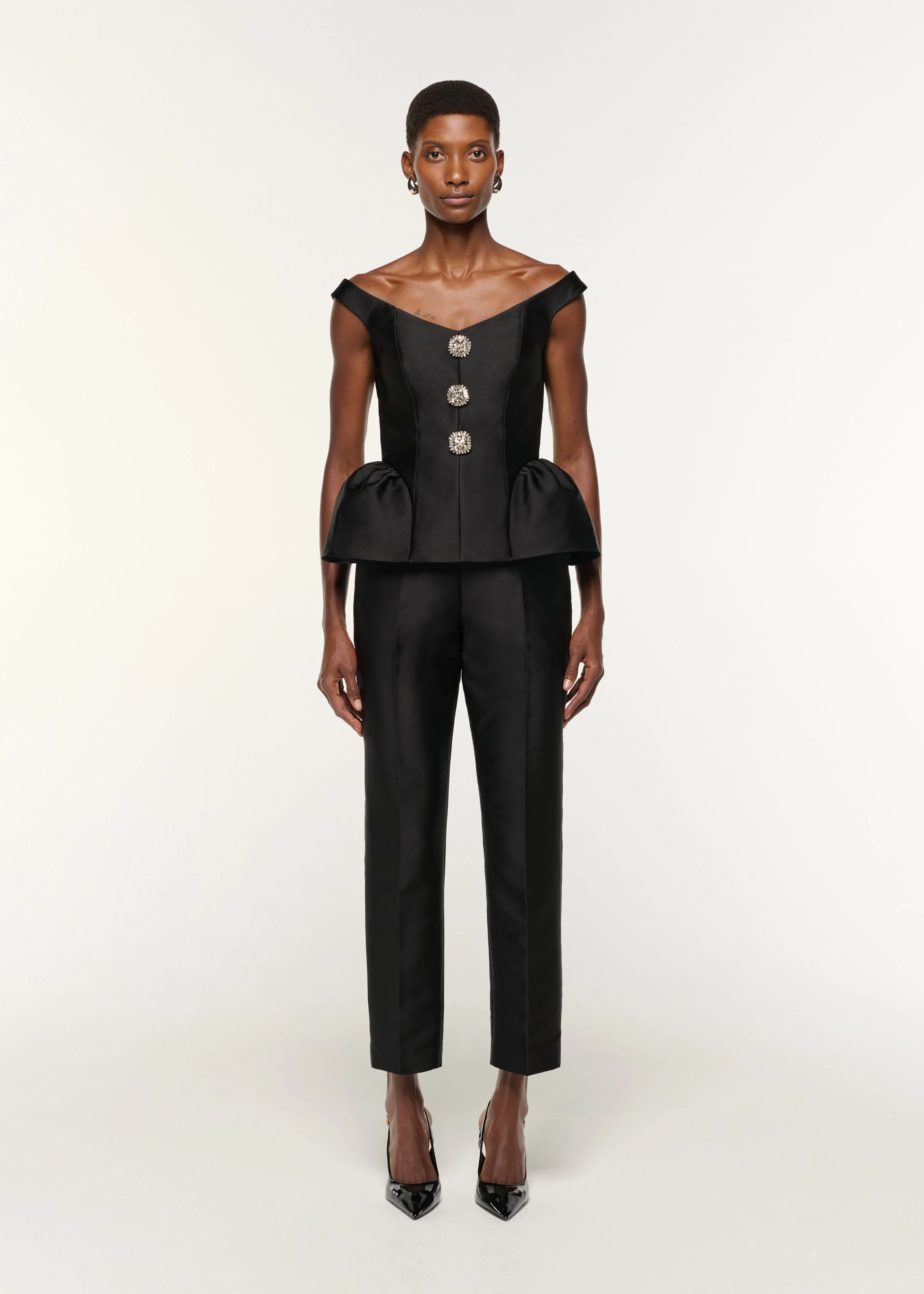 Taffeta Straight Leg Trouser