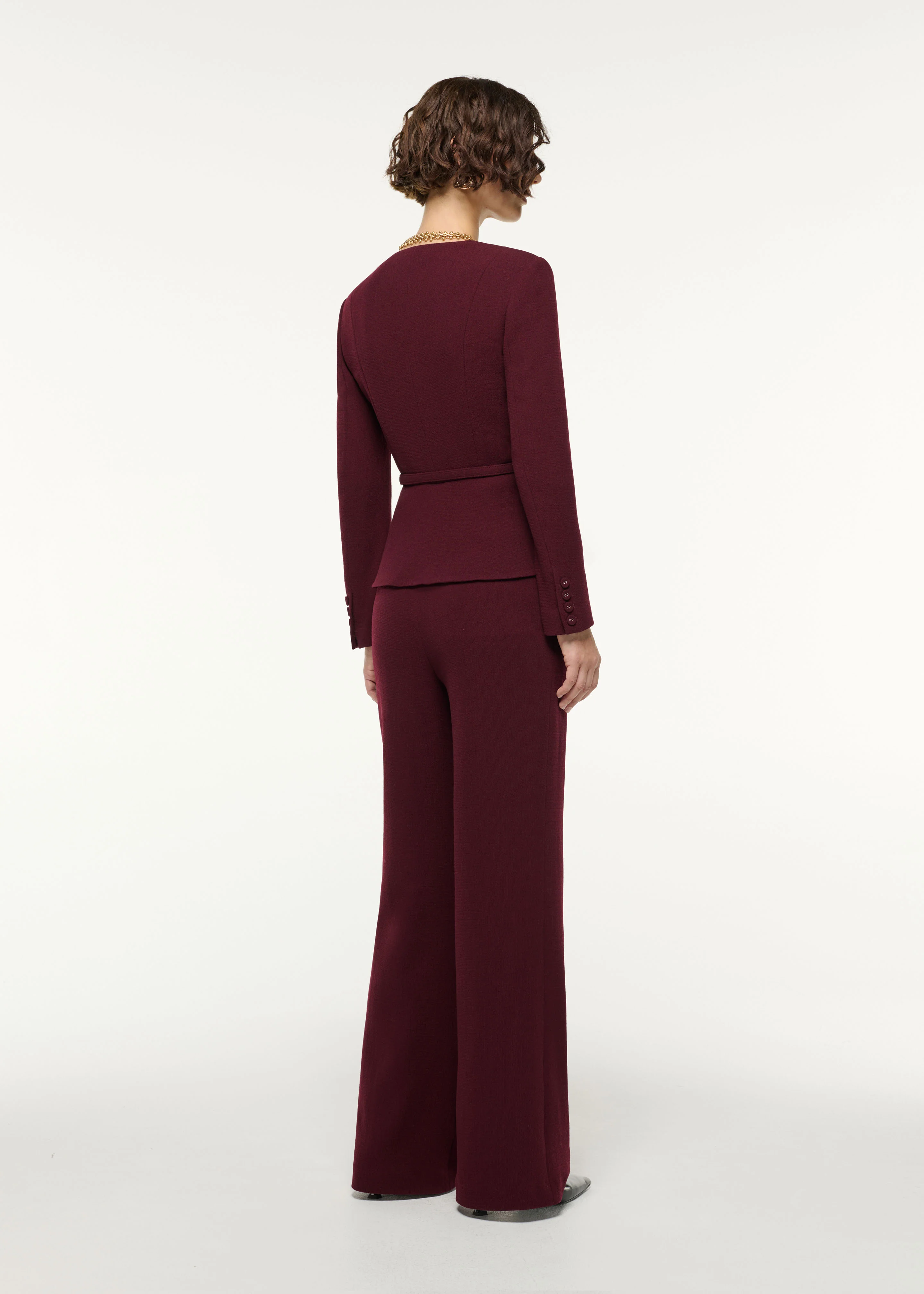 Tailored Wool Wide Leg Trouser - Image 3