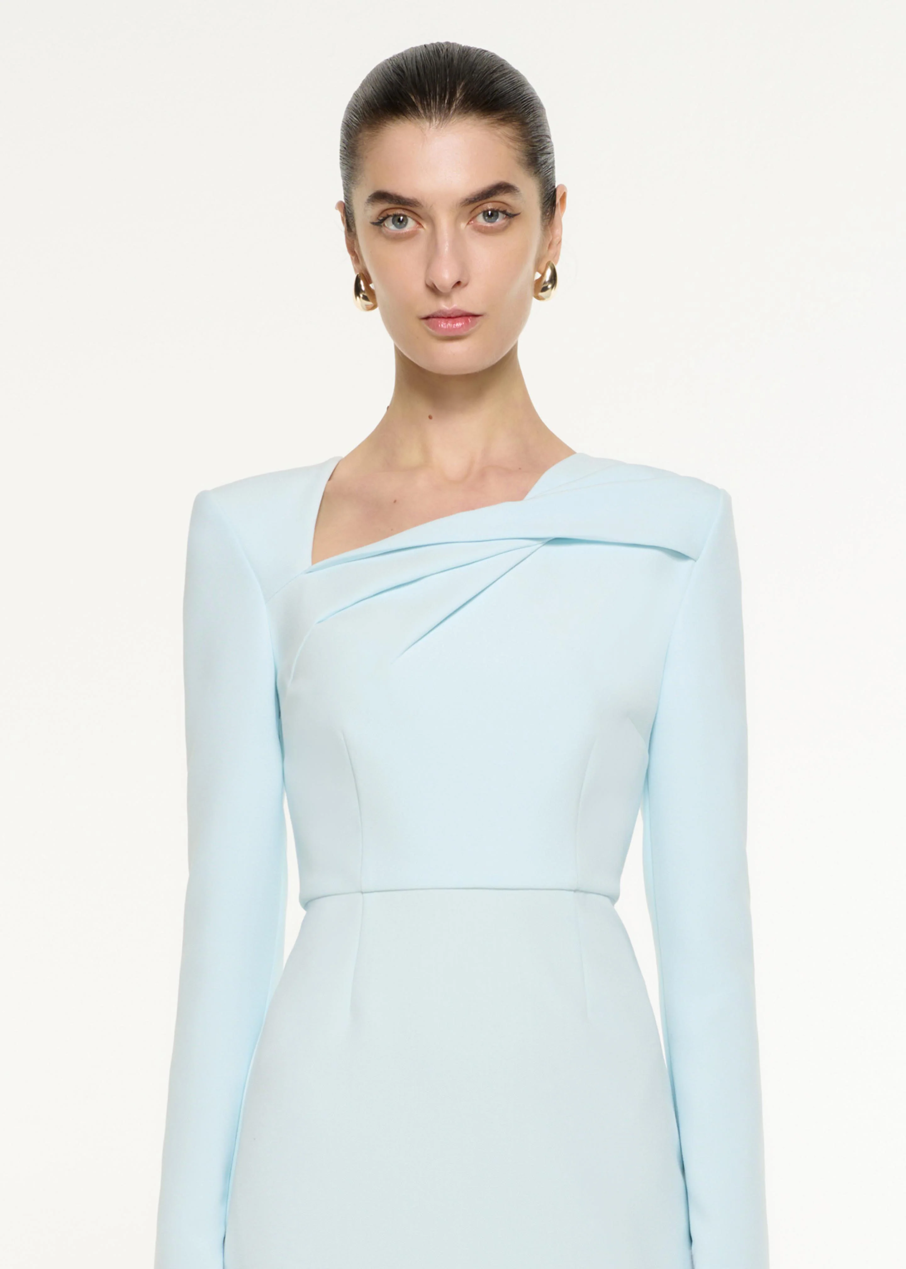 Tri-fold Drape Midi Dress - Image 4